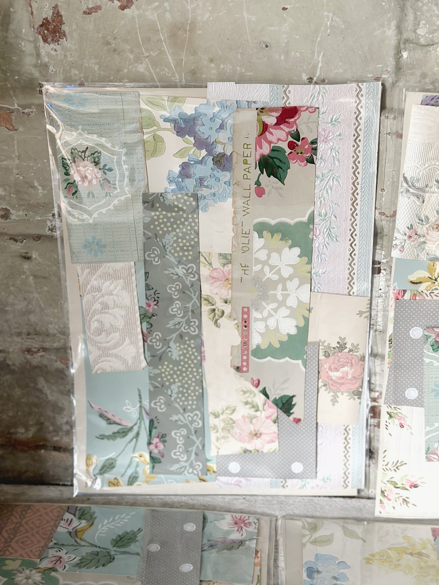 Craft packs of scraps of original antique and vintage wallpapers