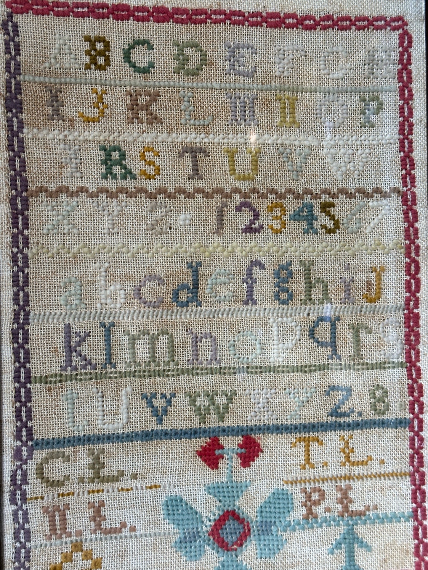 A late 1900’s Framed sampler