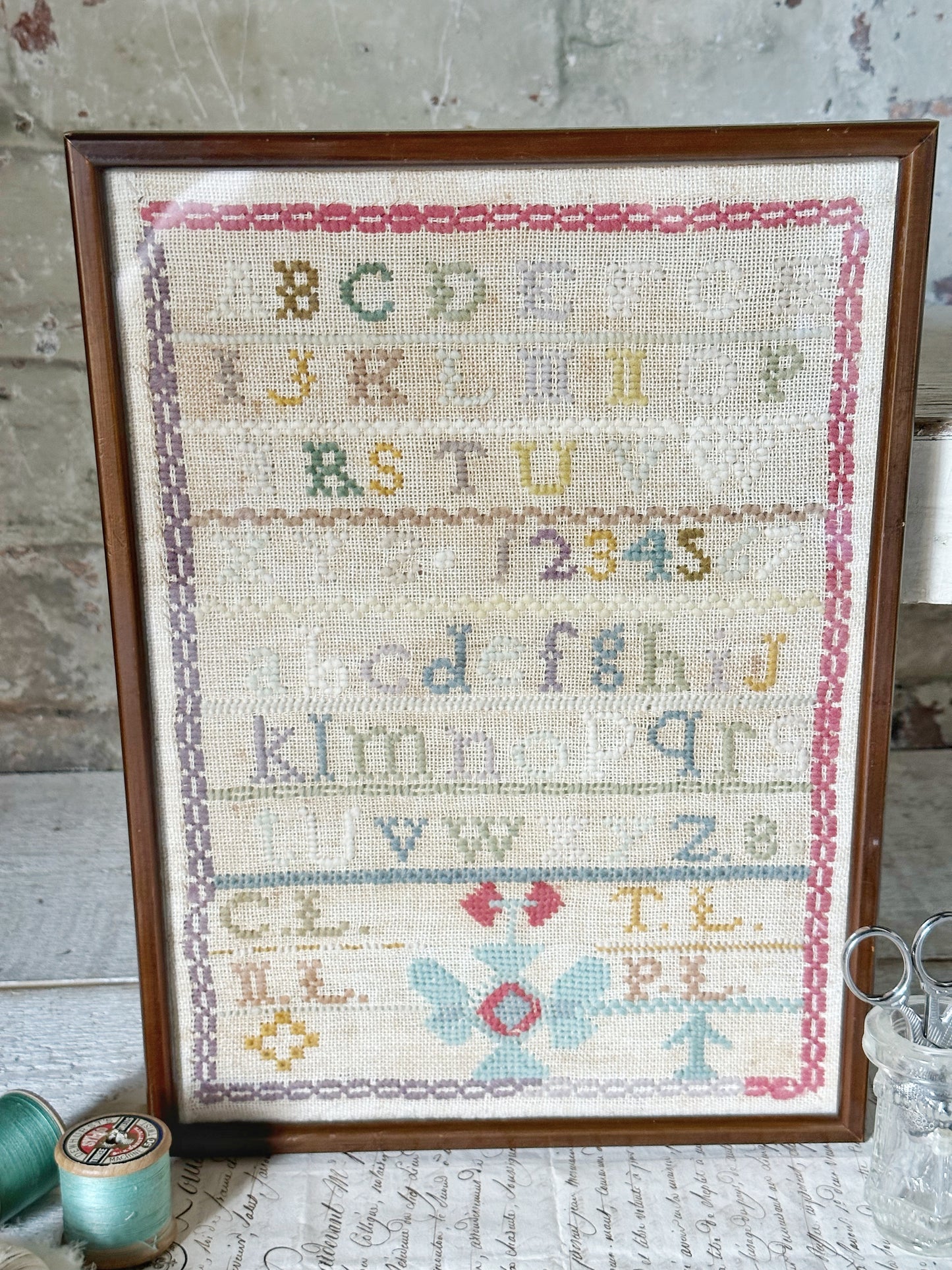 A late 1900’s Framed sampler