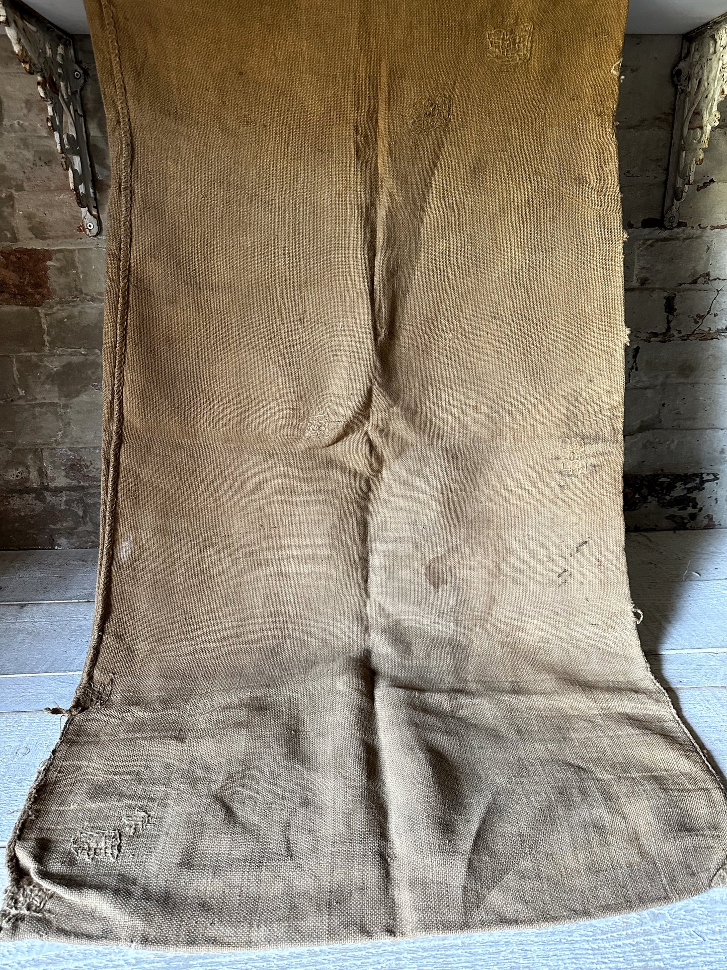 French antique hessian grain sack