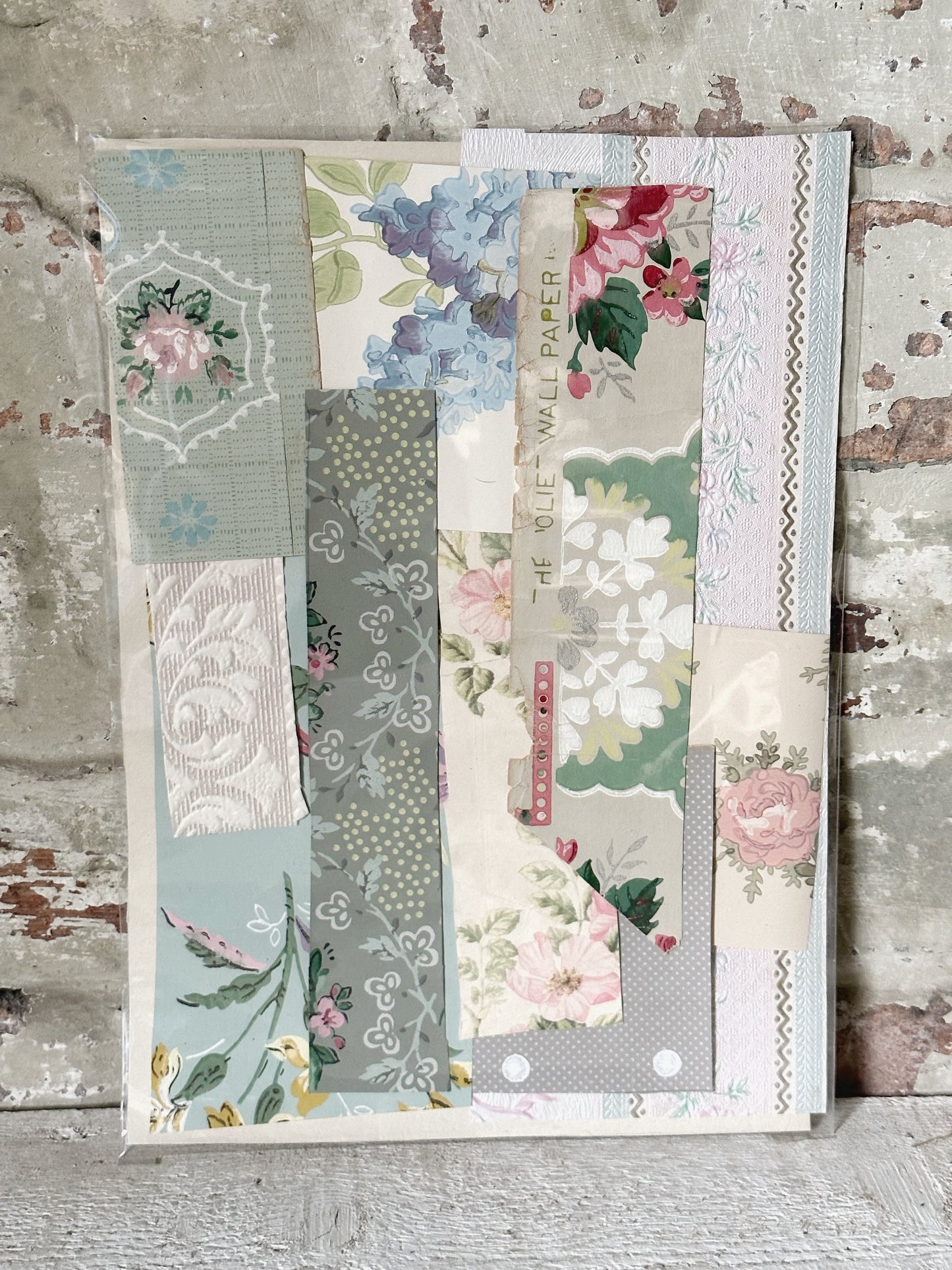 Craft packs of scraps of original antique and vintage wallpapers