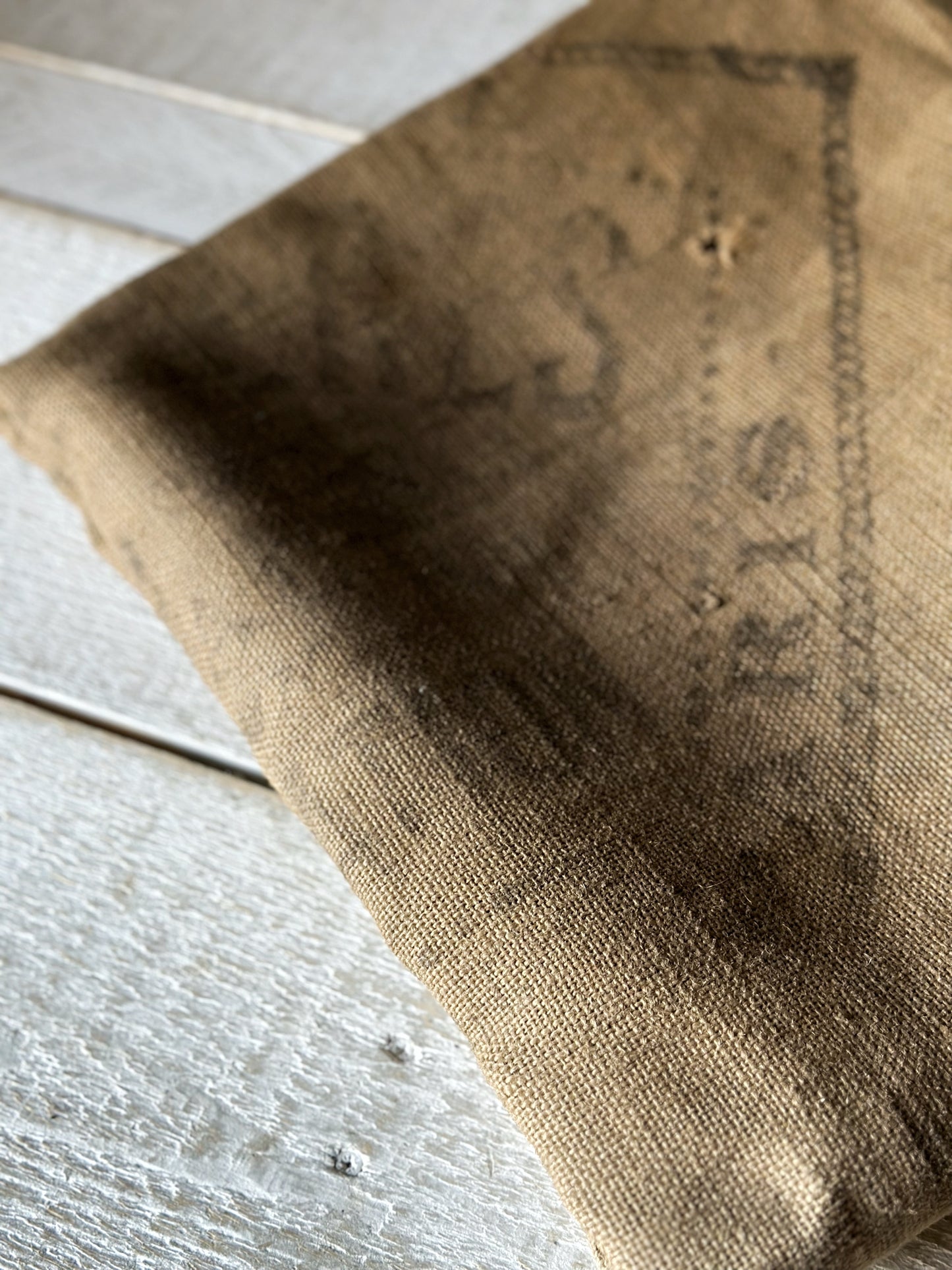 French antique hessian grain sack