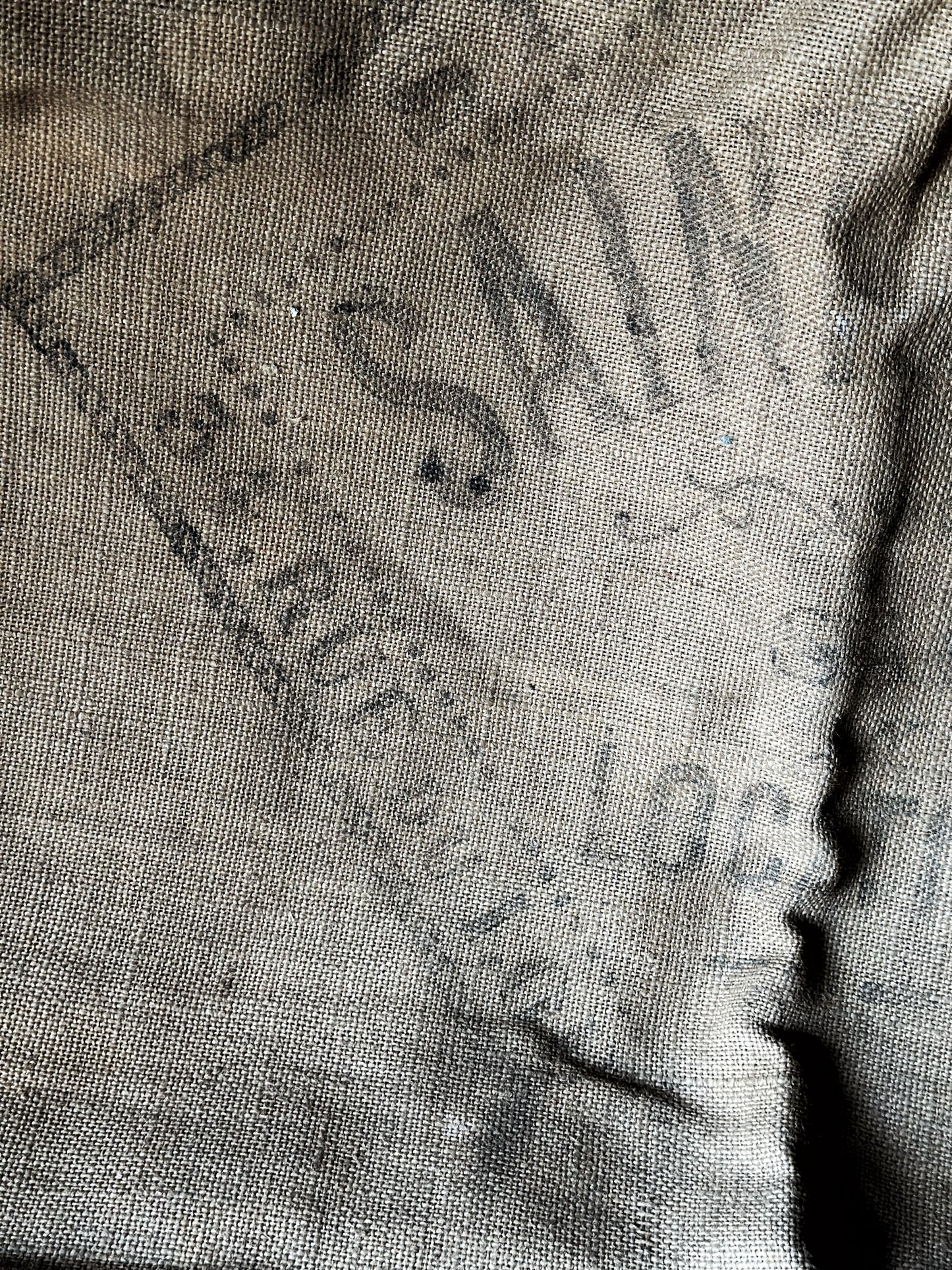 French antique hessian grain sack