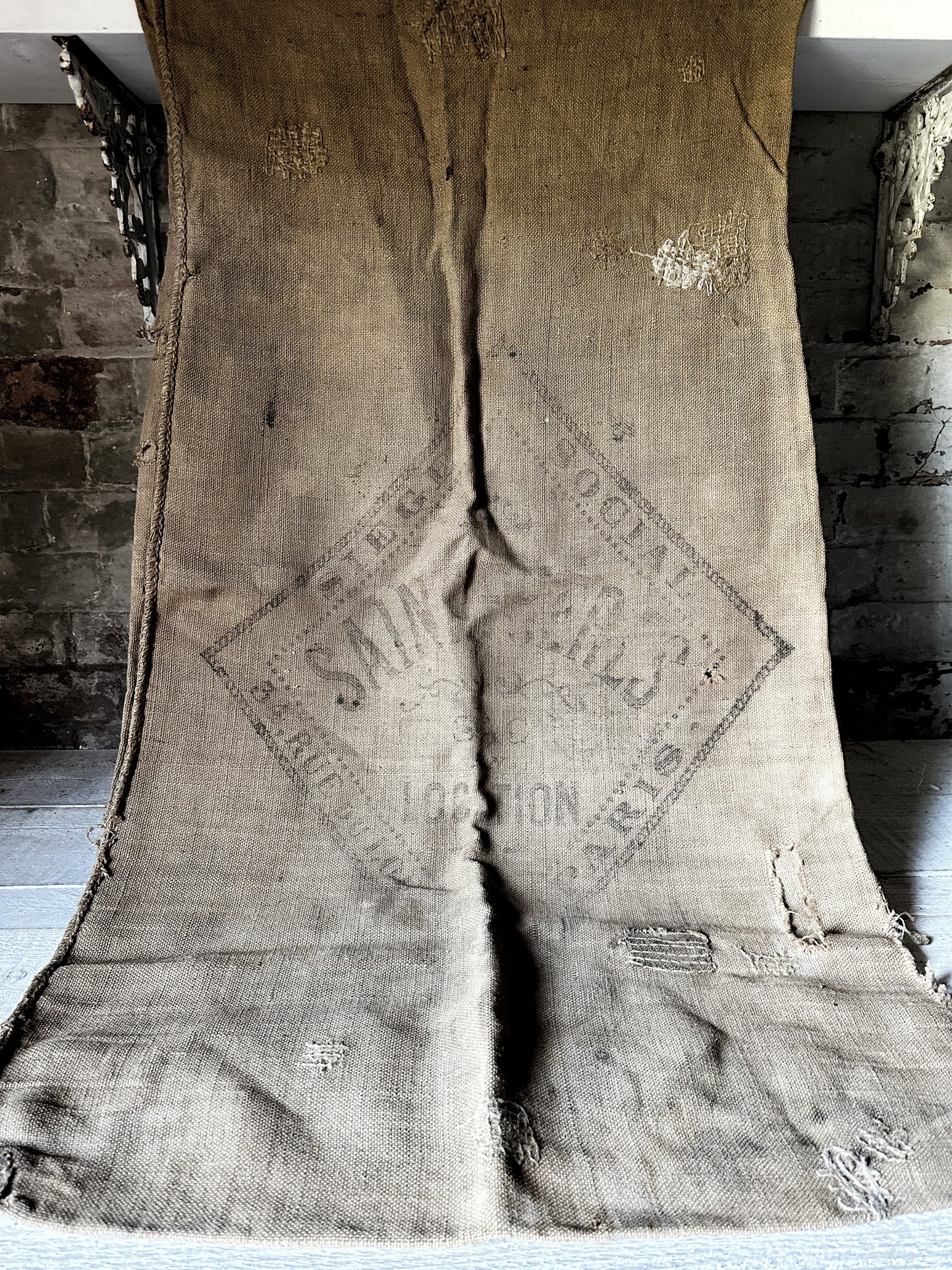 French antique hessian grain sack