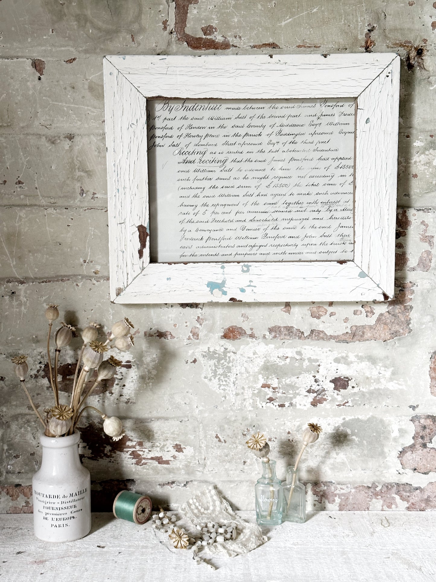 Recycled Wooden Frame by Luna Design large Rectangle Simple G