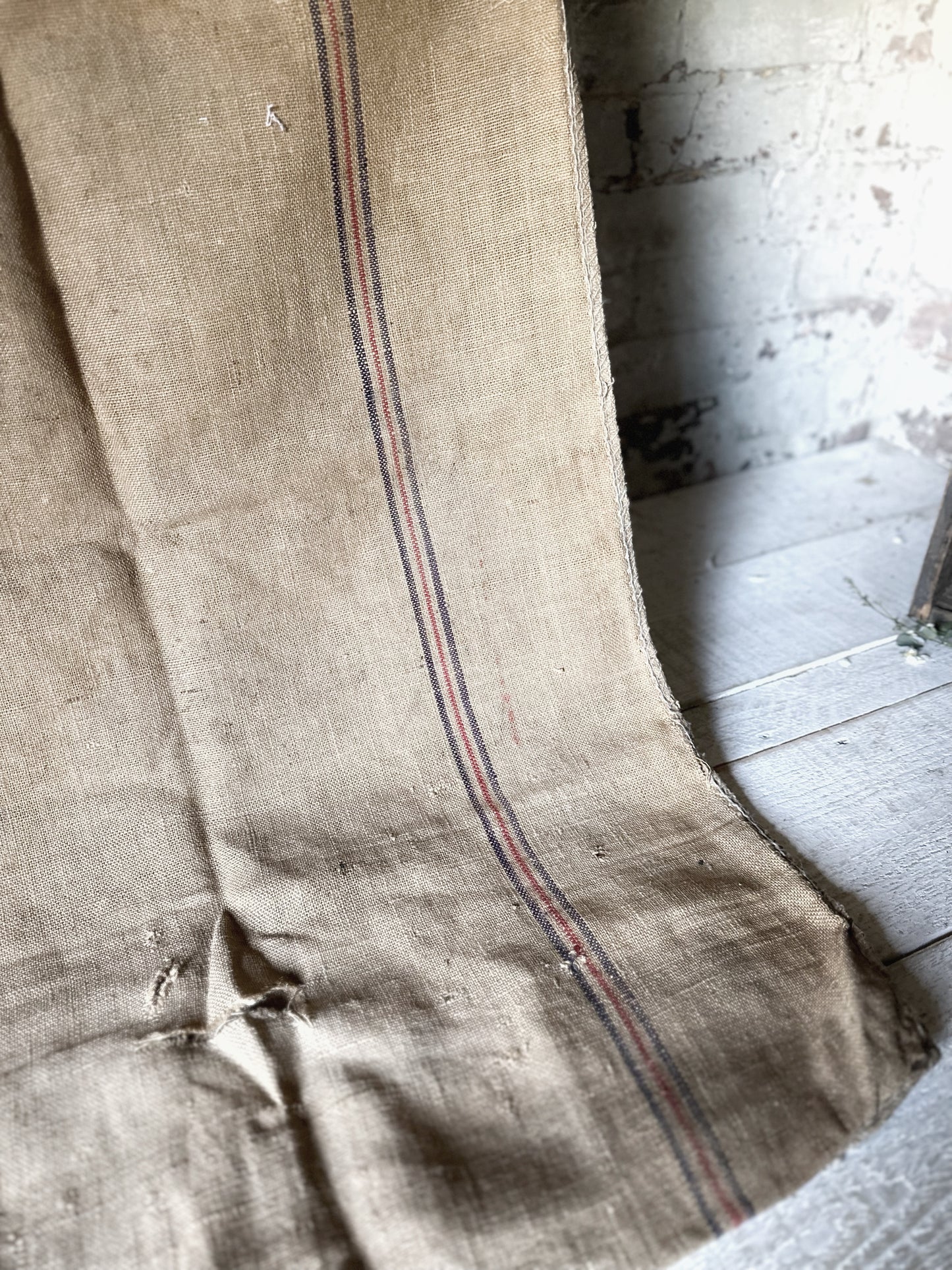French antique hessian grain sack