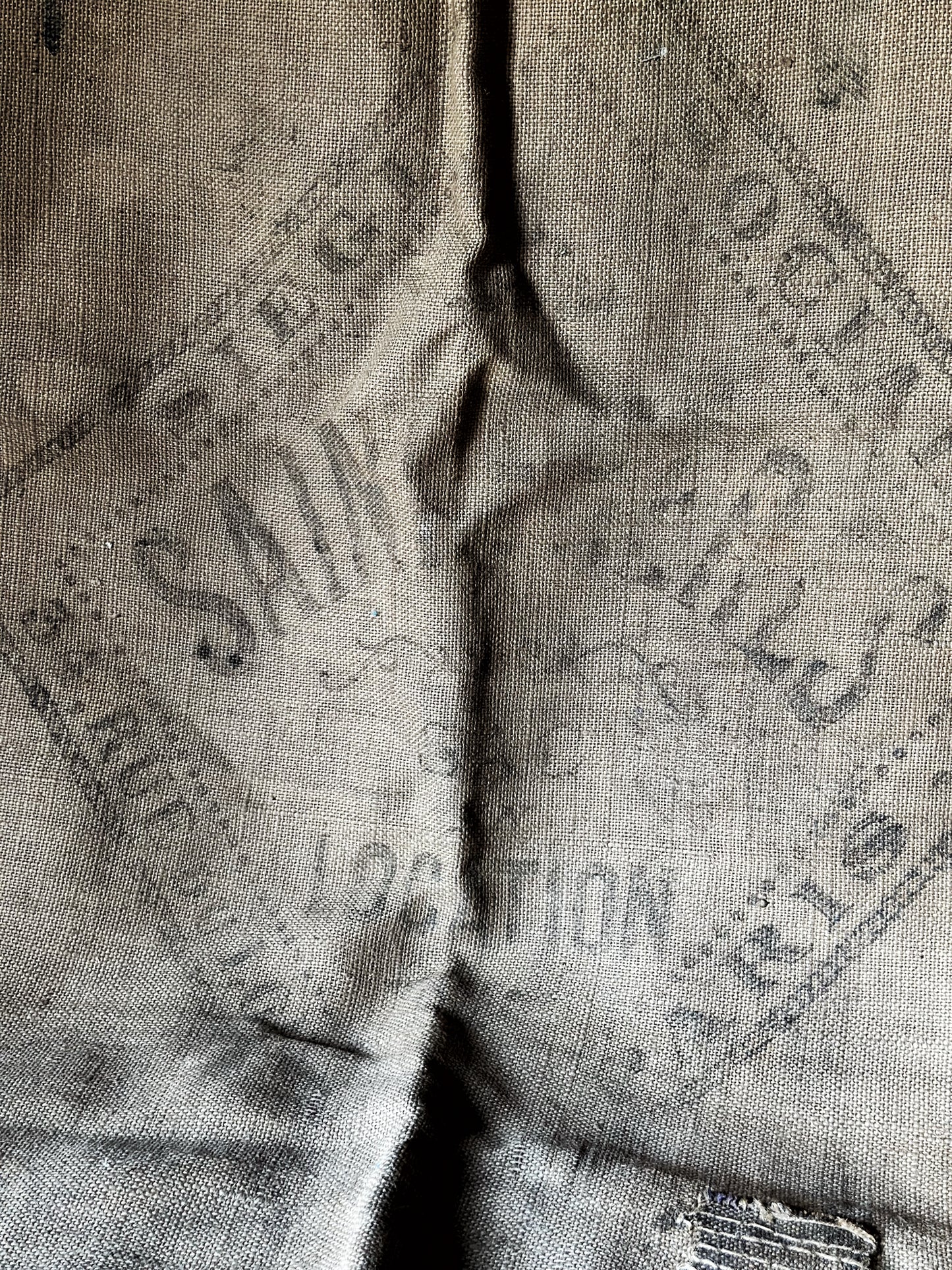 French antique hessian grain sack