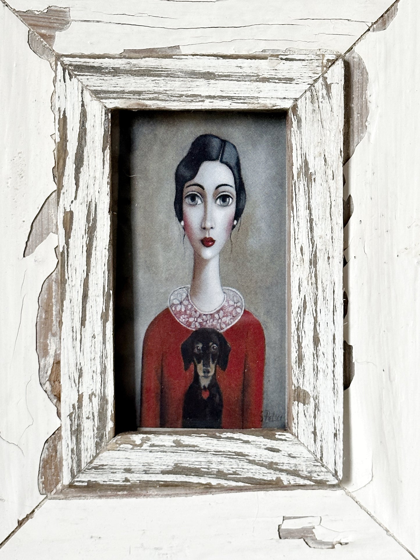 A Beautiful framed portrait of a lady by Sandra Pelser O