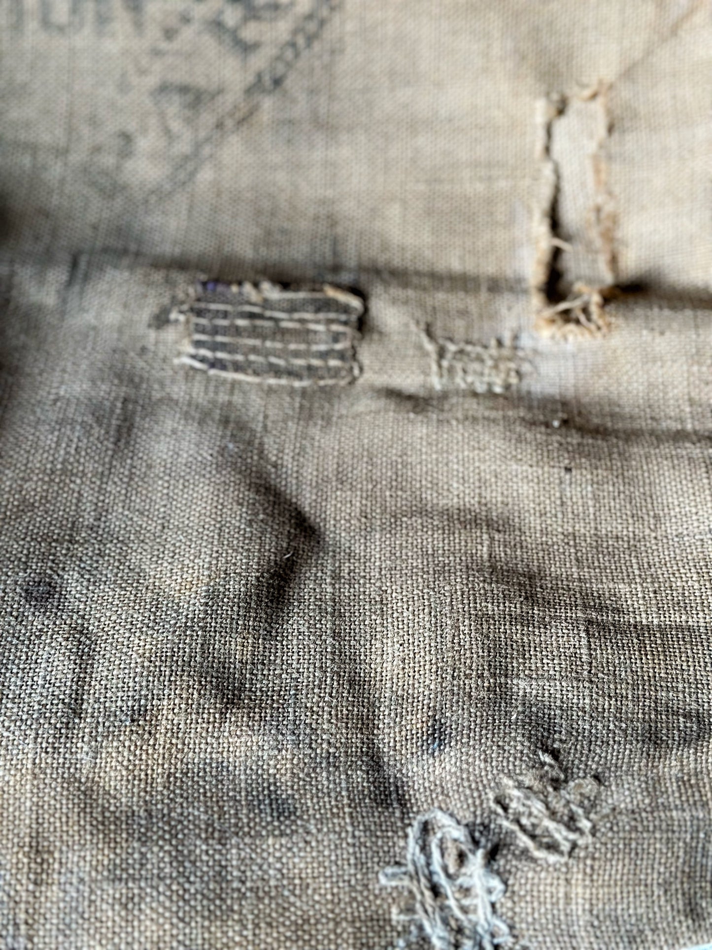 French antique hessian grain sack