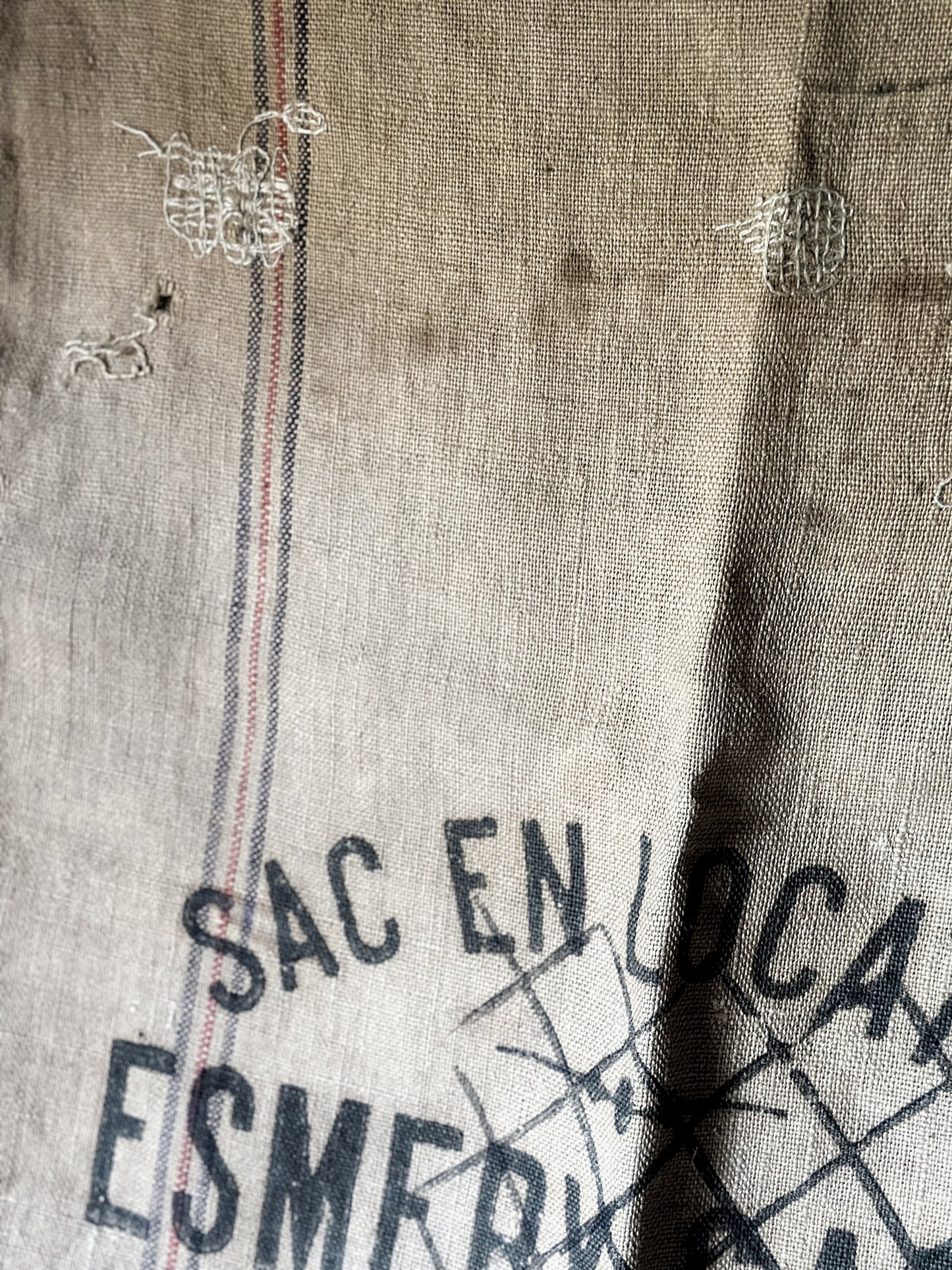 French antique hessian grain sack