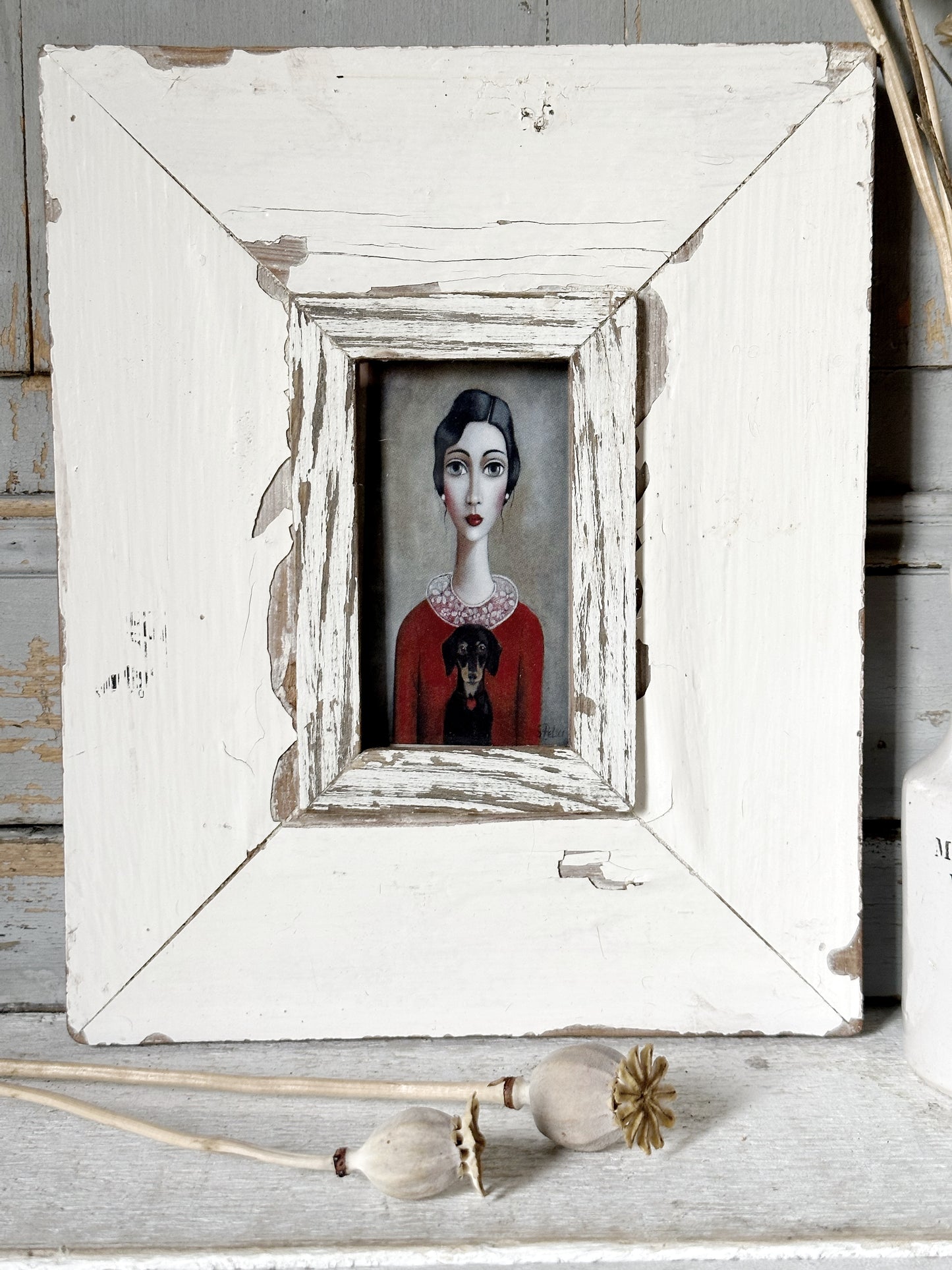 A Beautiful framed portrait of a lady by Sandra Pelser O
