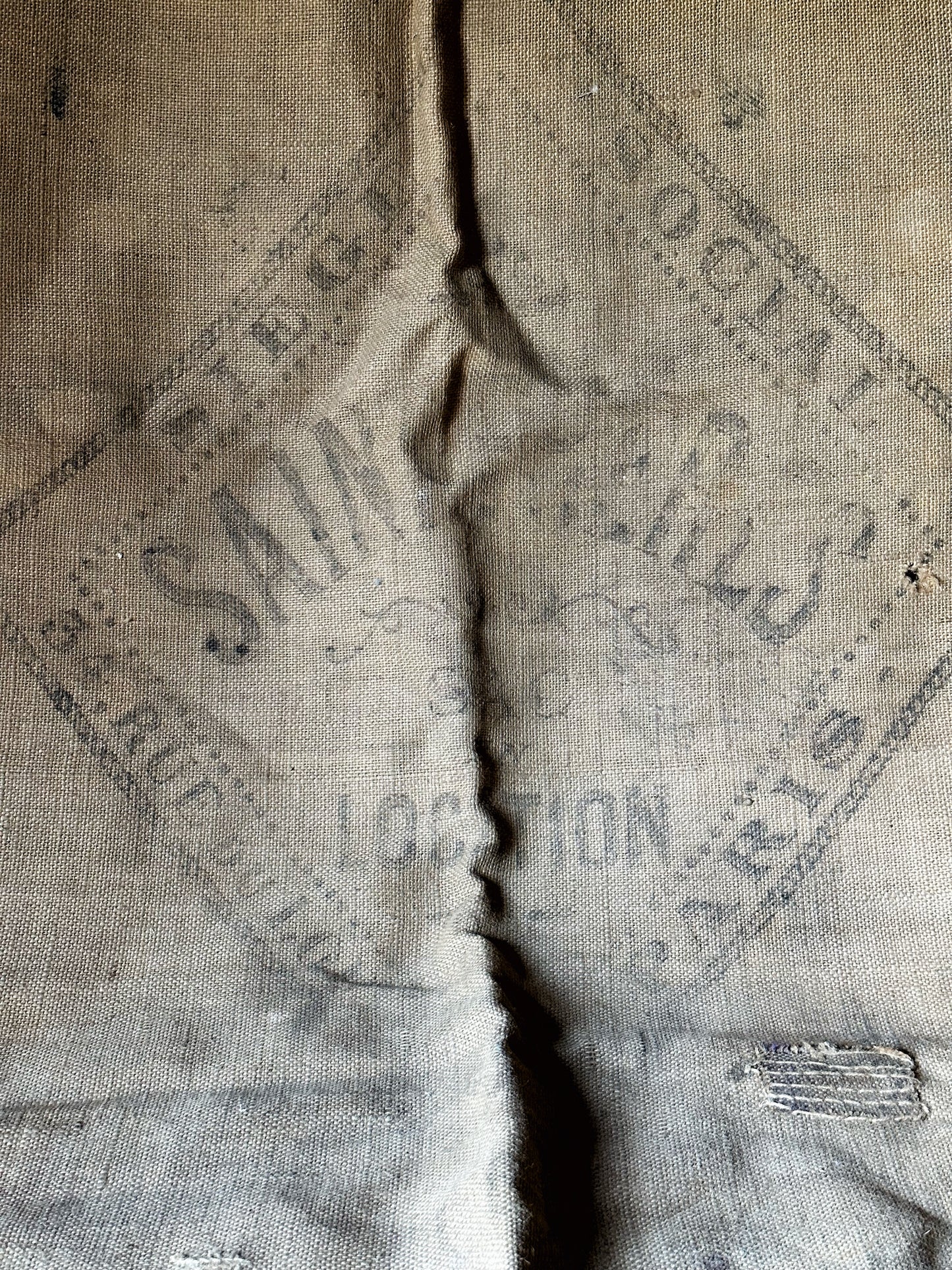 French antique hessian grain sack