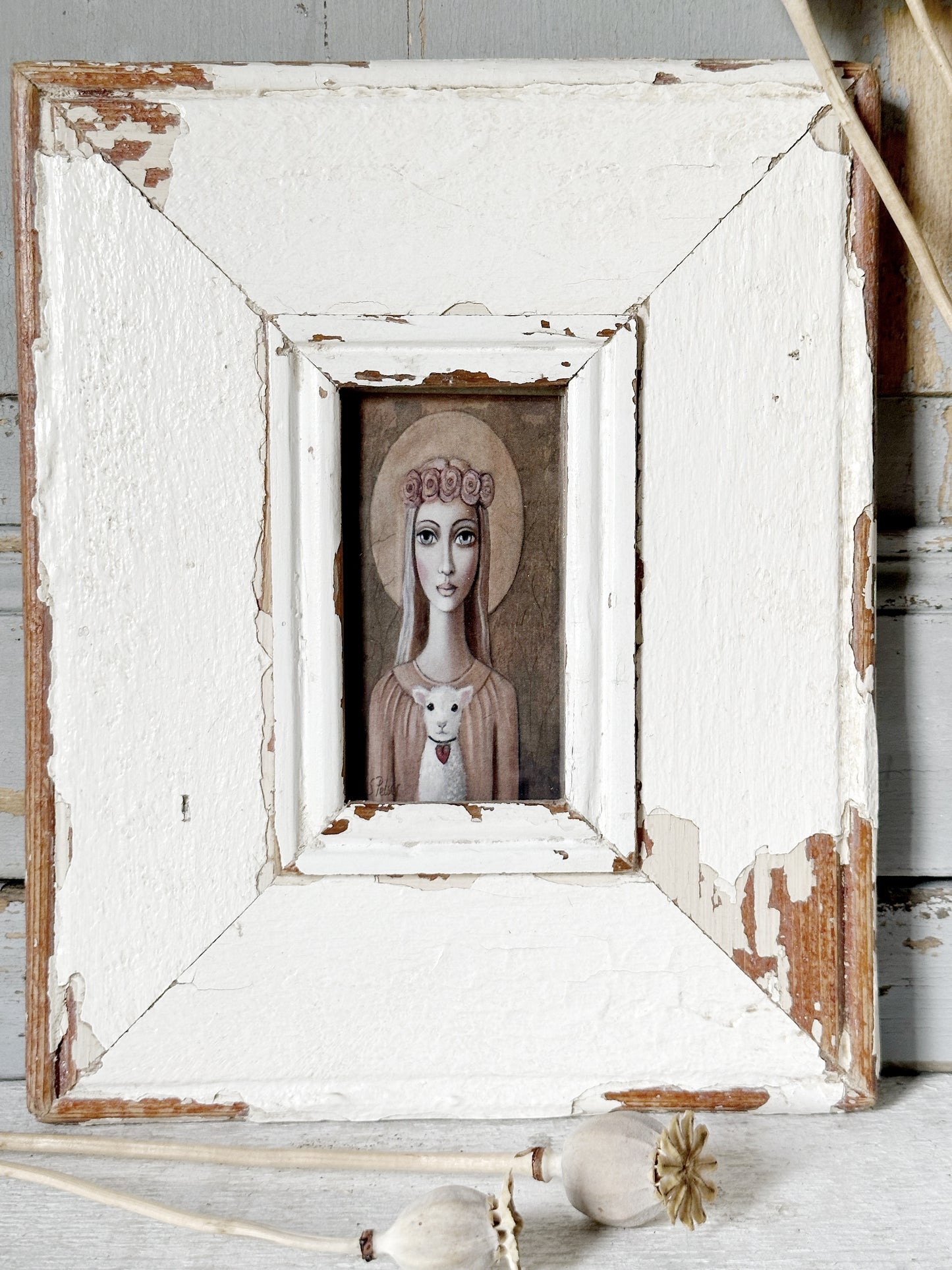 A Beautiful framed portrait of a lady by Sandra Pelser P