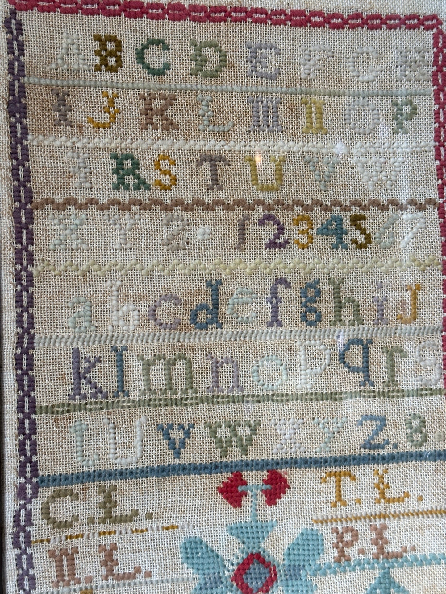 A late 1900’s Framed sampler