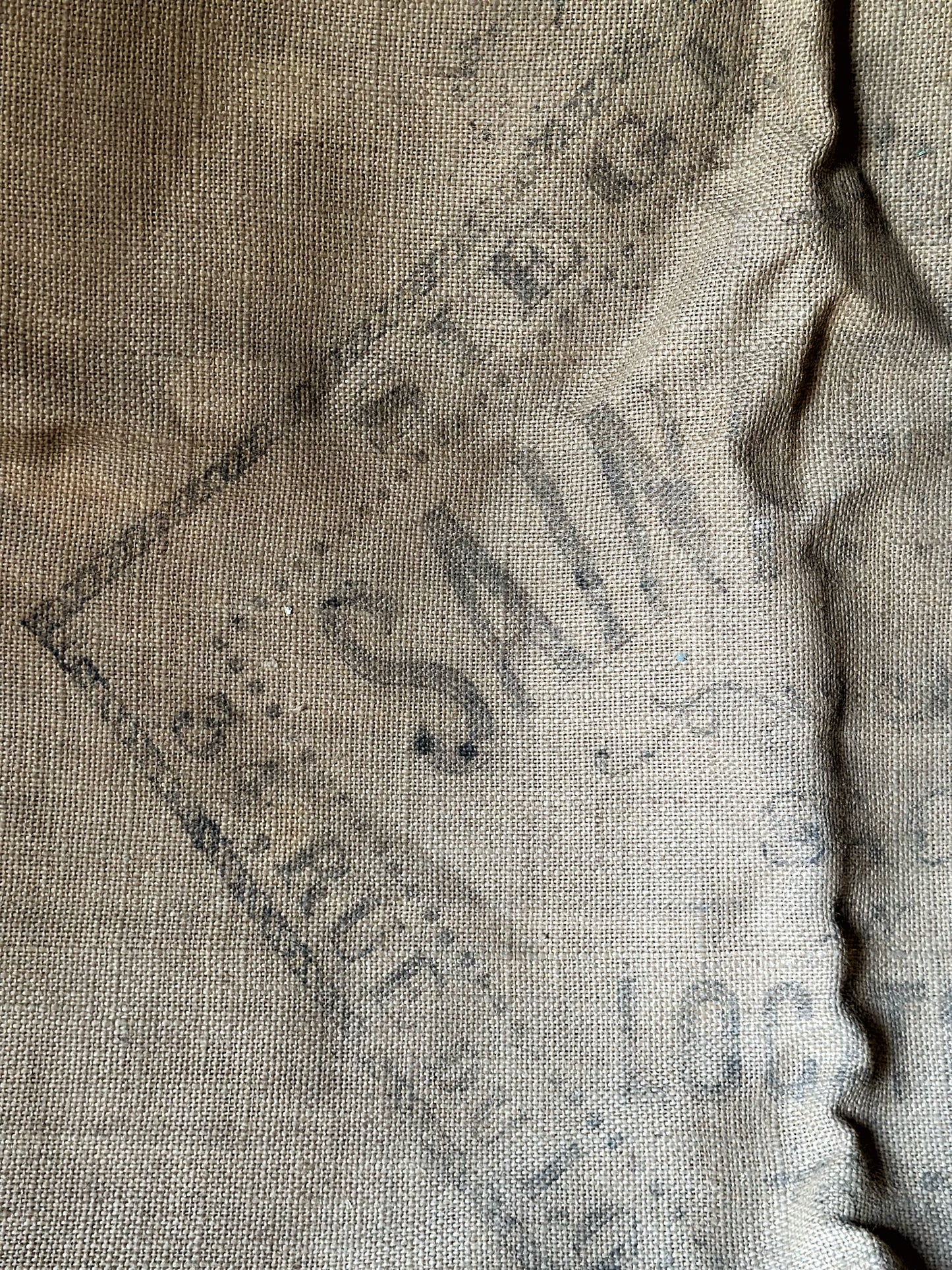 French antique hessian grain sack