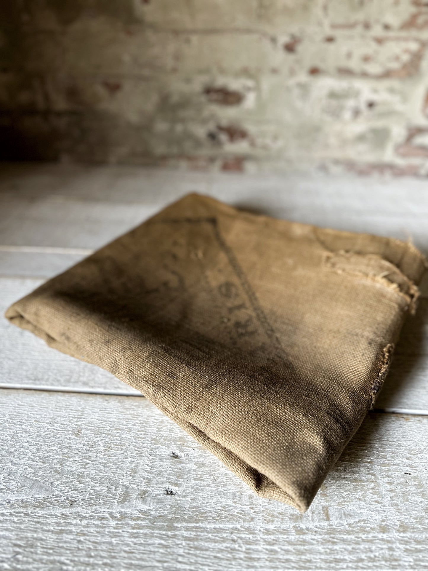 French antique hessian grain sack