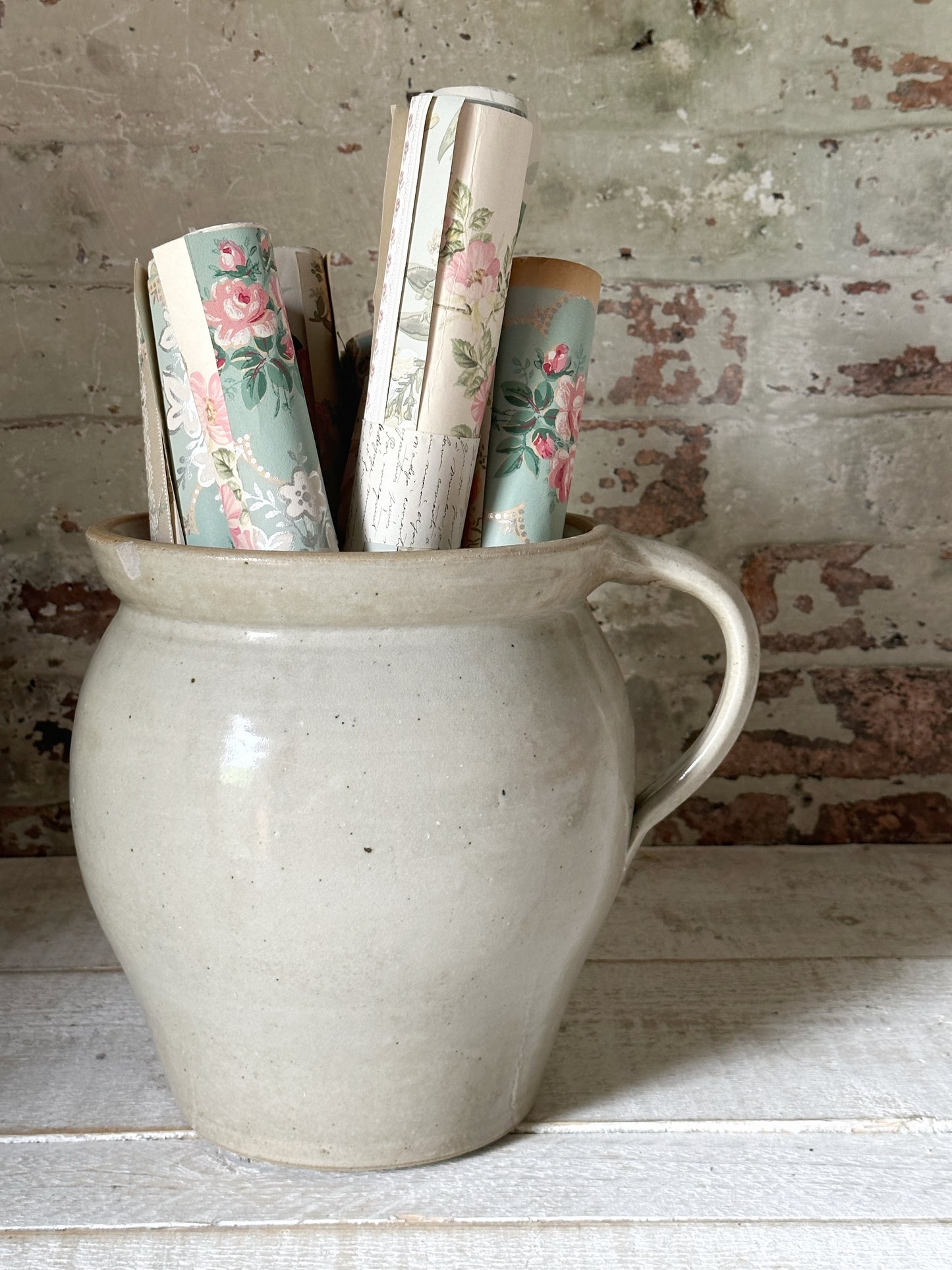 Roll of five A4 pieces of original antique and vintage wallpaper sheets