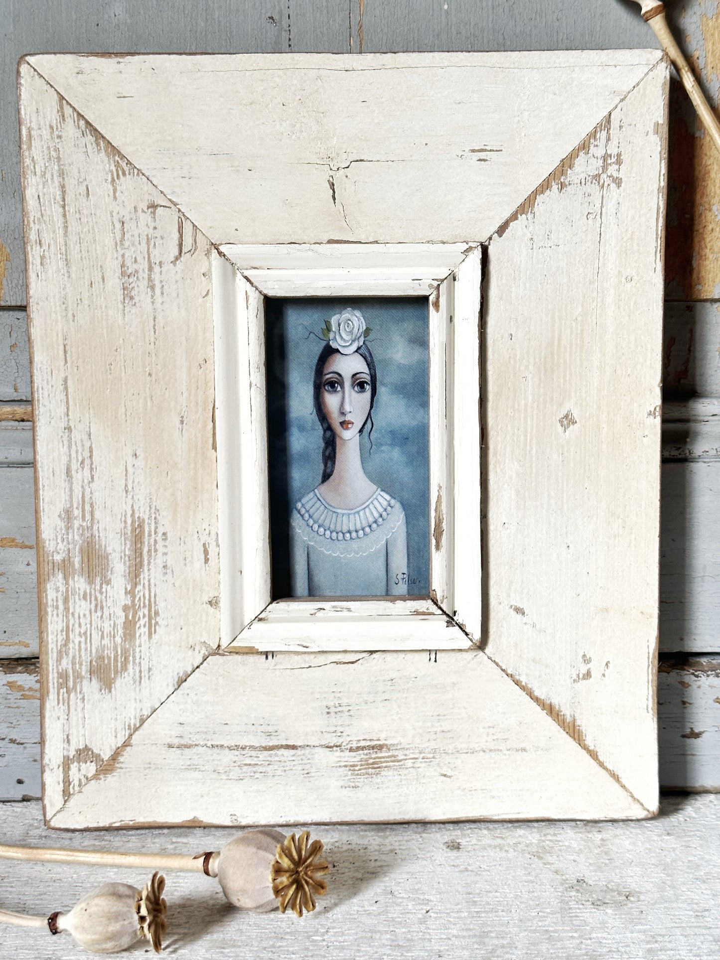 A Beautiful framed portrait of a lady by Sandra Pelser S
