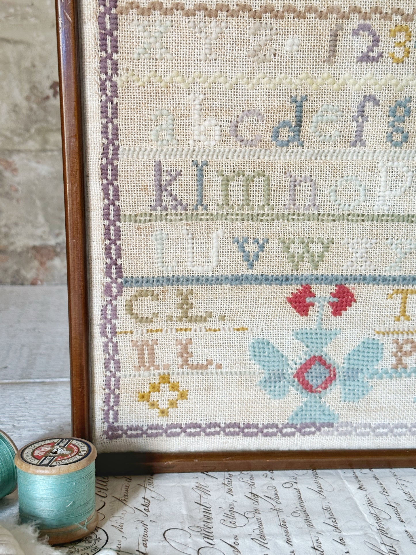 A late 1900’s Framed sampler