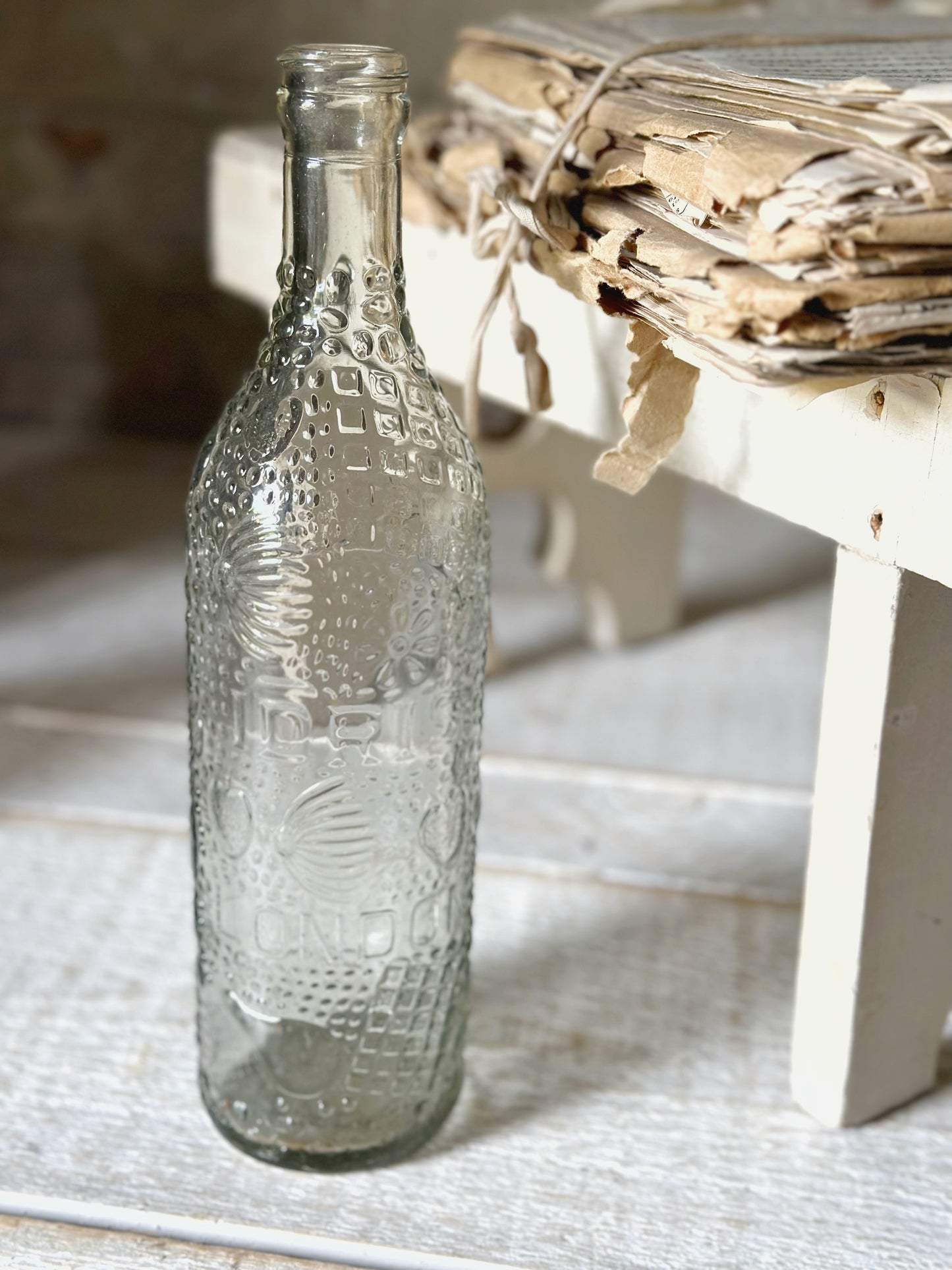 A 1920’s Idris of London cordial glass bottle