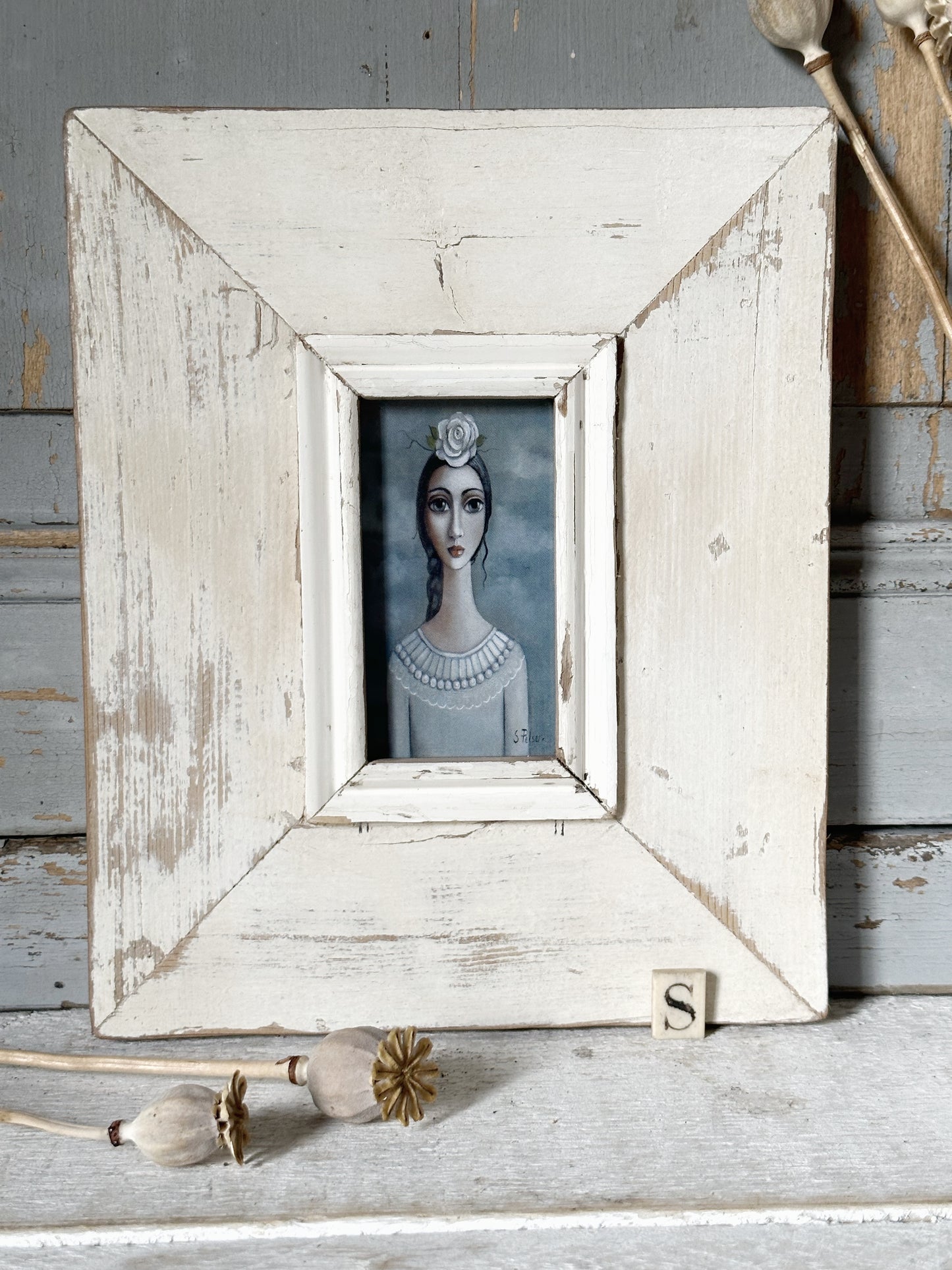A Beautiful framed portrait of a lady by Sandra Pelser S