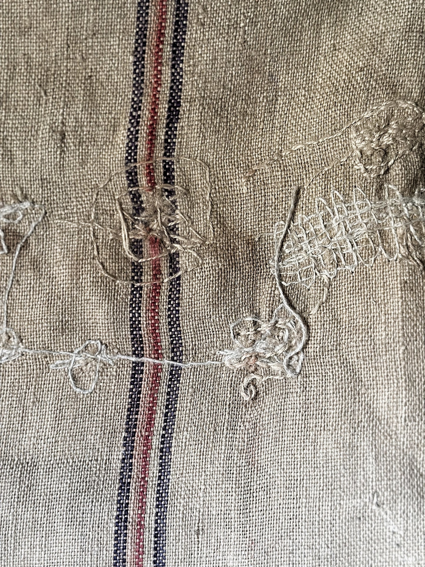 French antique hessian grain sack