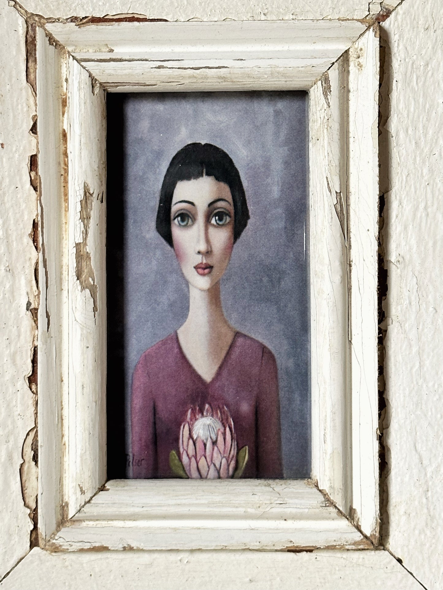 A Beautiful framed portrait of a lady by Sandra Pelser K