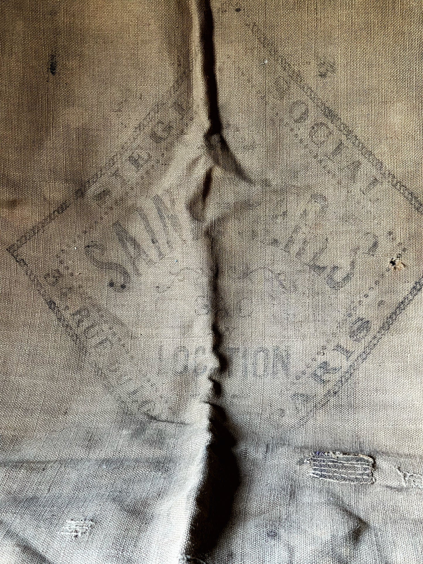 French antique hessian grain sack