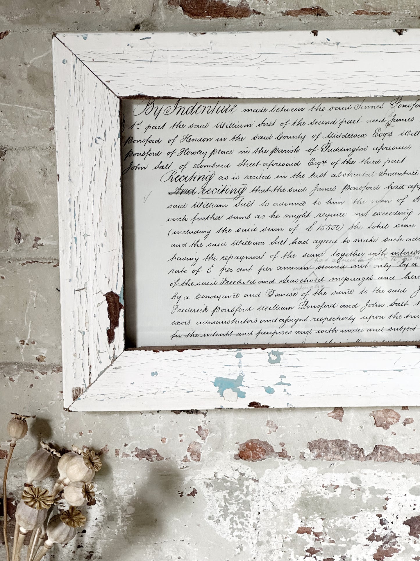 Recycled Wooden Frame by Luna Design large Rectangle Simple G