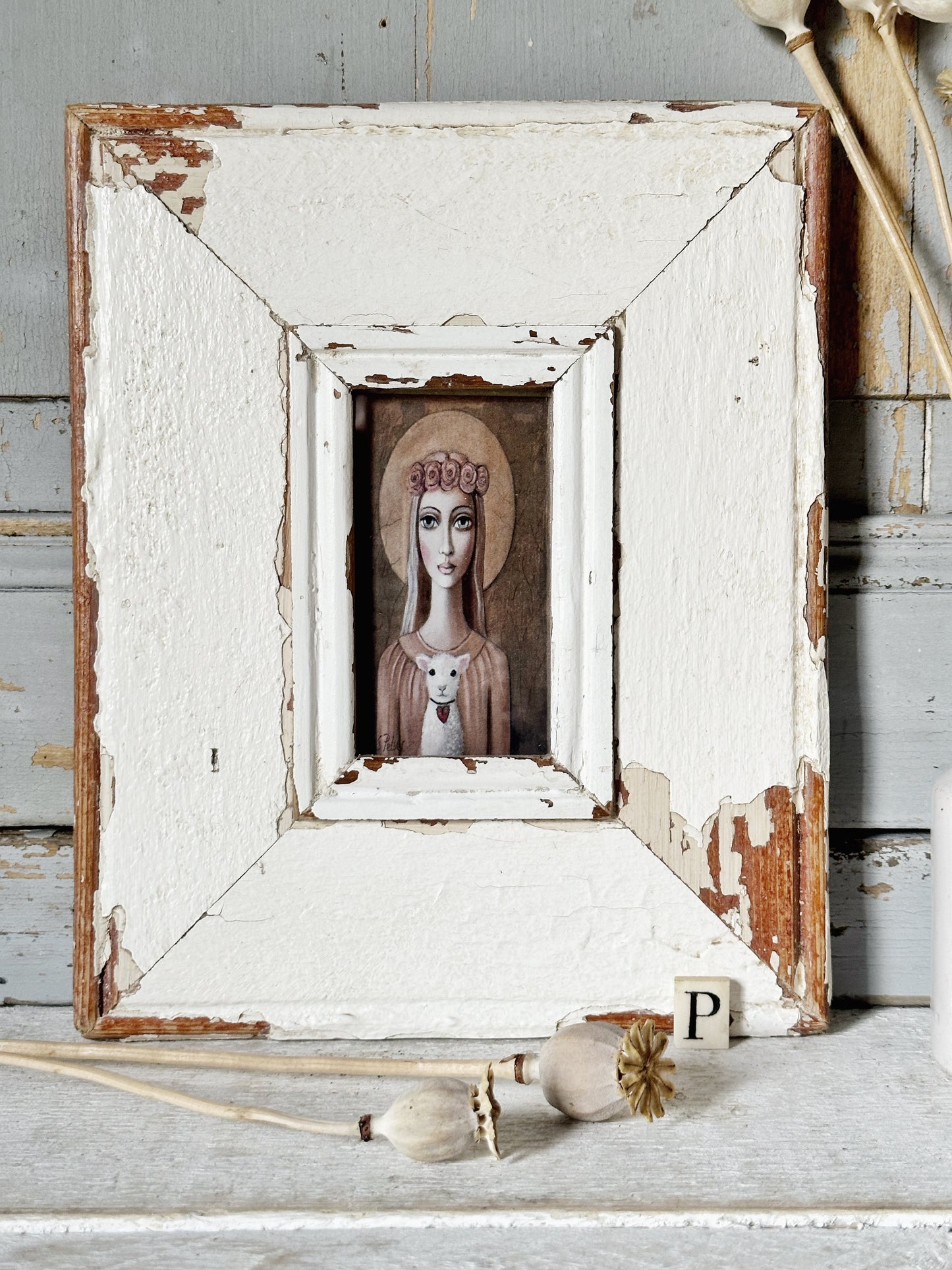 A Beautiful framed portrait of a lady by Sandra Pelser P