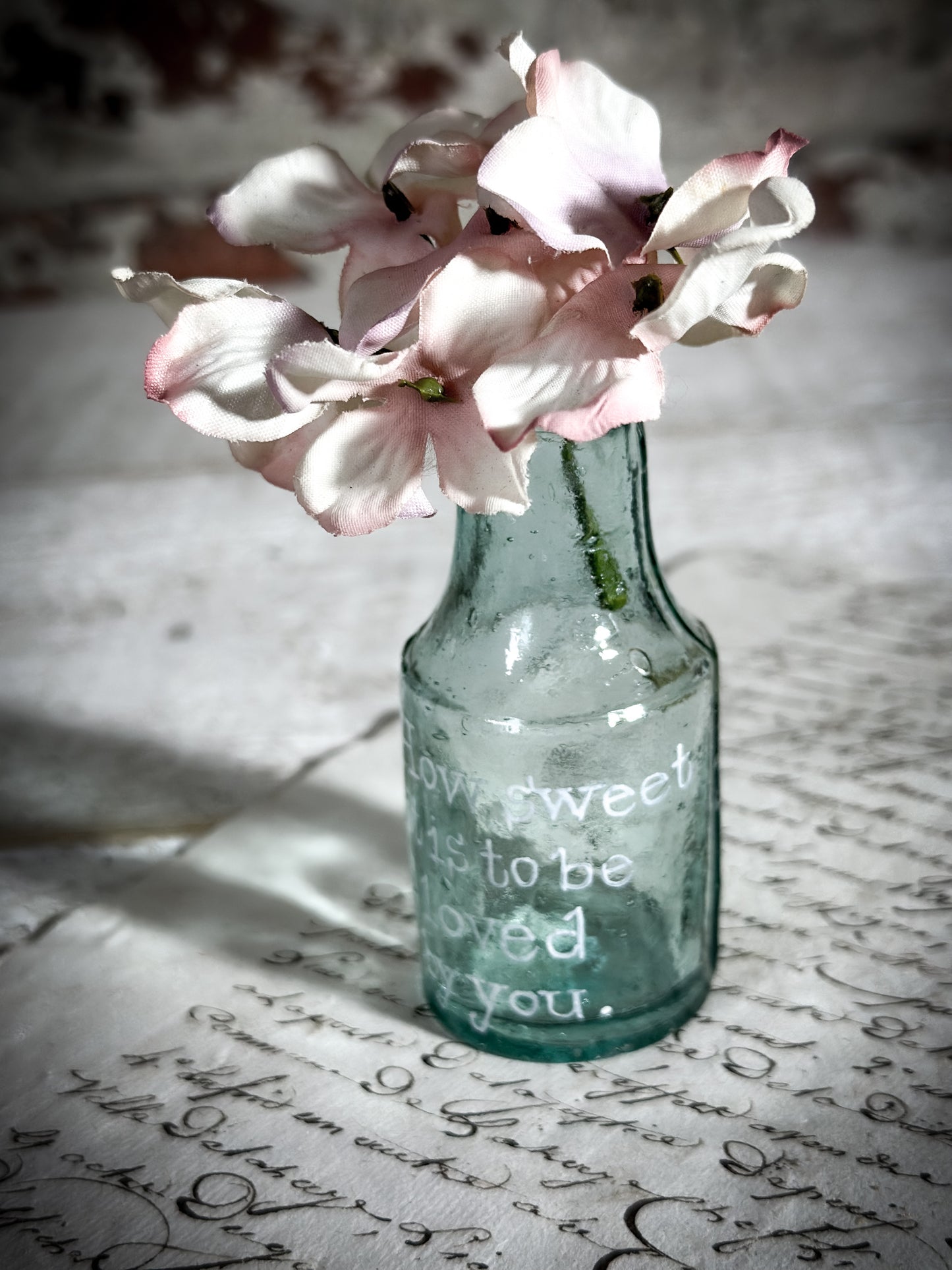 A Victorian Glass Ink Bottle Vase Gift for a Gardener