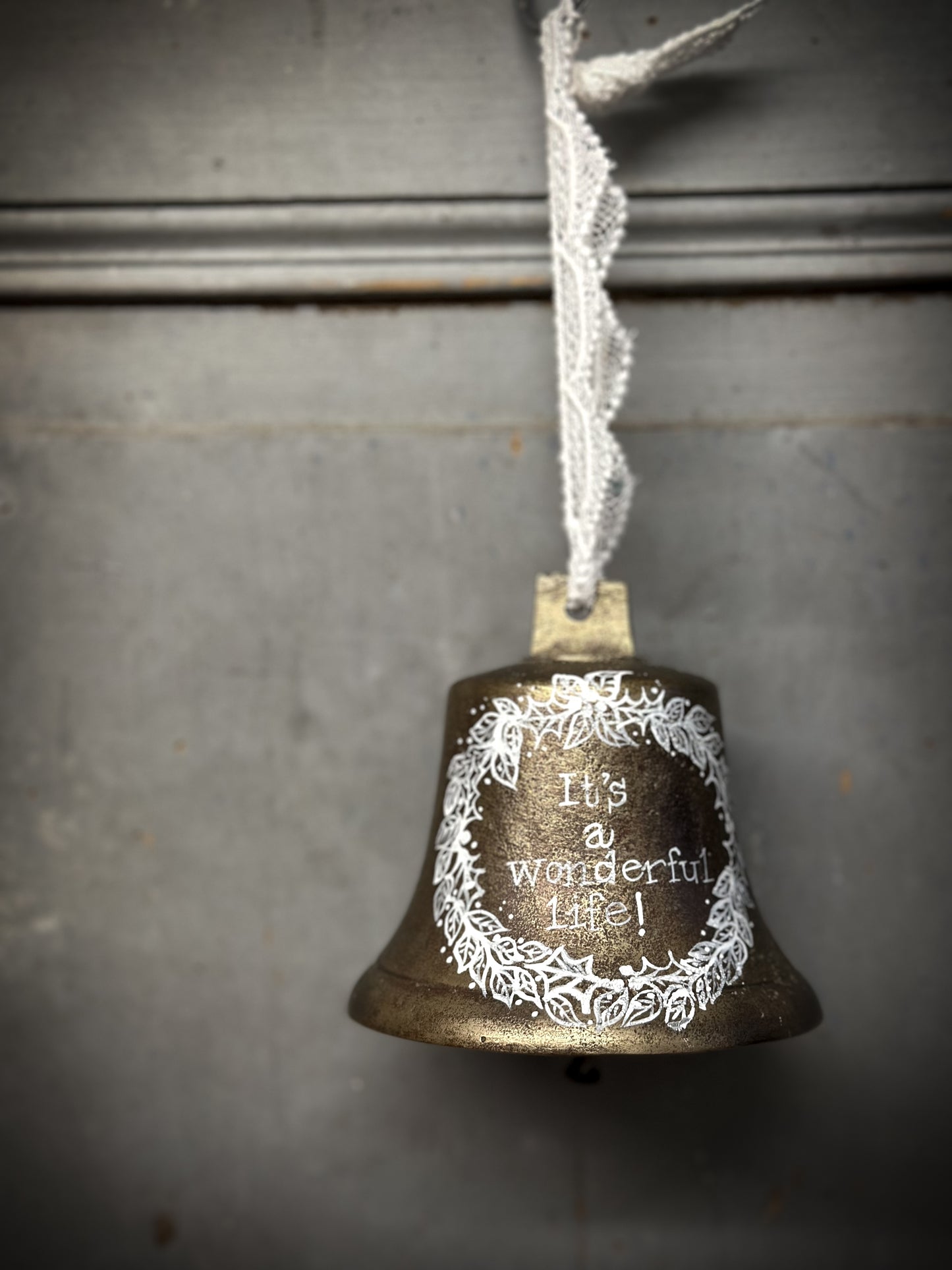 An Antique Brass Ship’s Bell With Christmas Quote