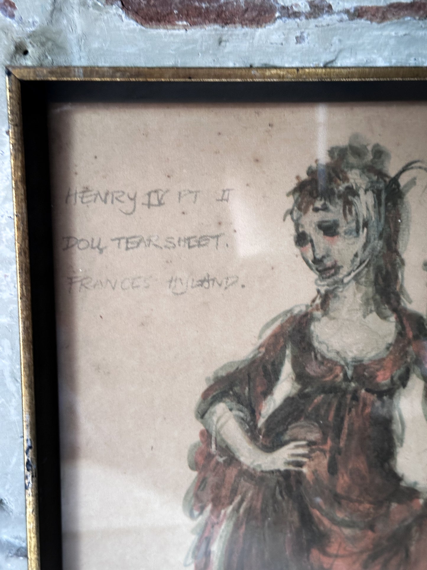 Vintage Shakespeare Festival Costume Design Print – Doll Tearsheet, Henry IV Part II, Frances Hyland, After Desmond Heeley (1965)
