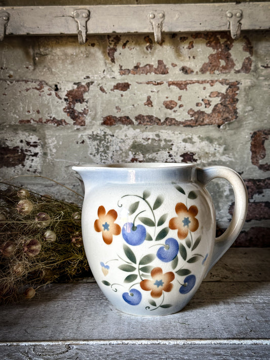 A Vintage Sponge Ware Flower Jug