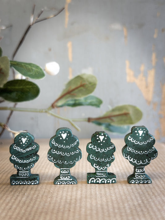 A Vintage German Reworked Erzgebirge Tree For A Christmas Putz Village