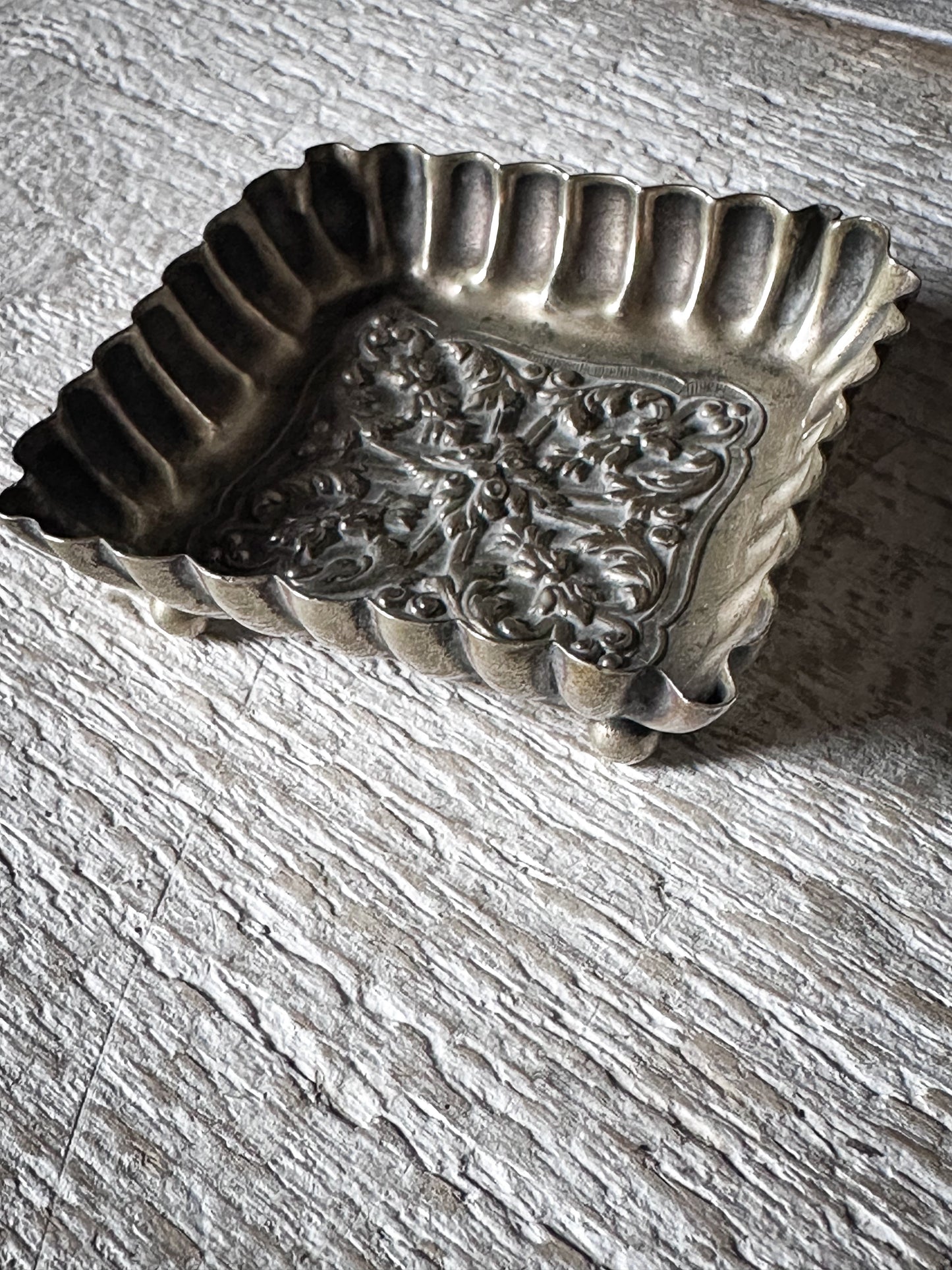 Victorian Silver Plated Trinket Dish | Registered Design No. 63218 | Antique Pin Tray
