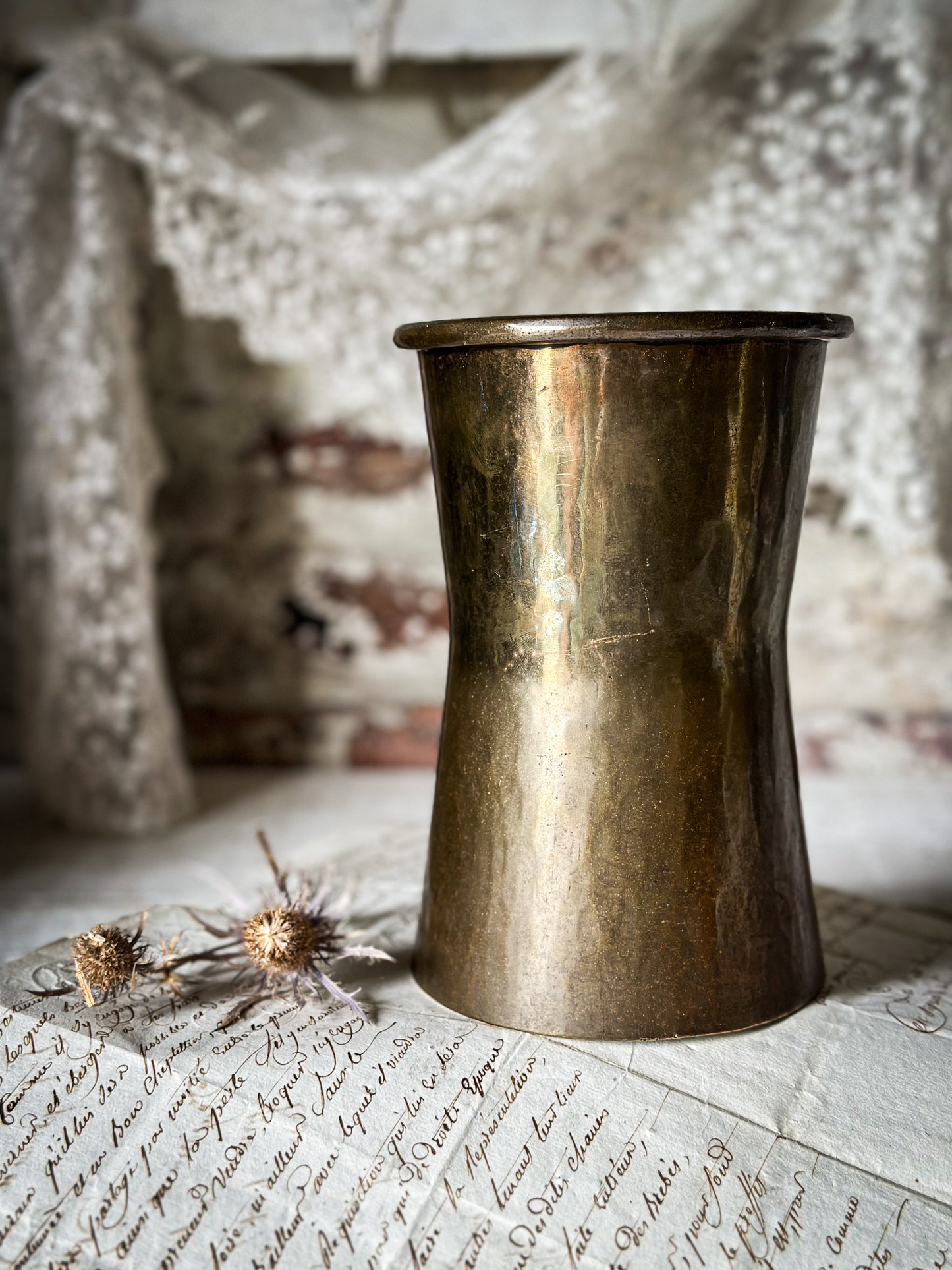 A beautiful Arts and Crafts Brass vase