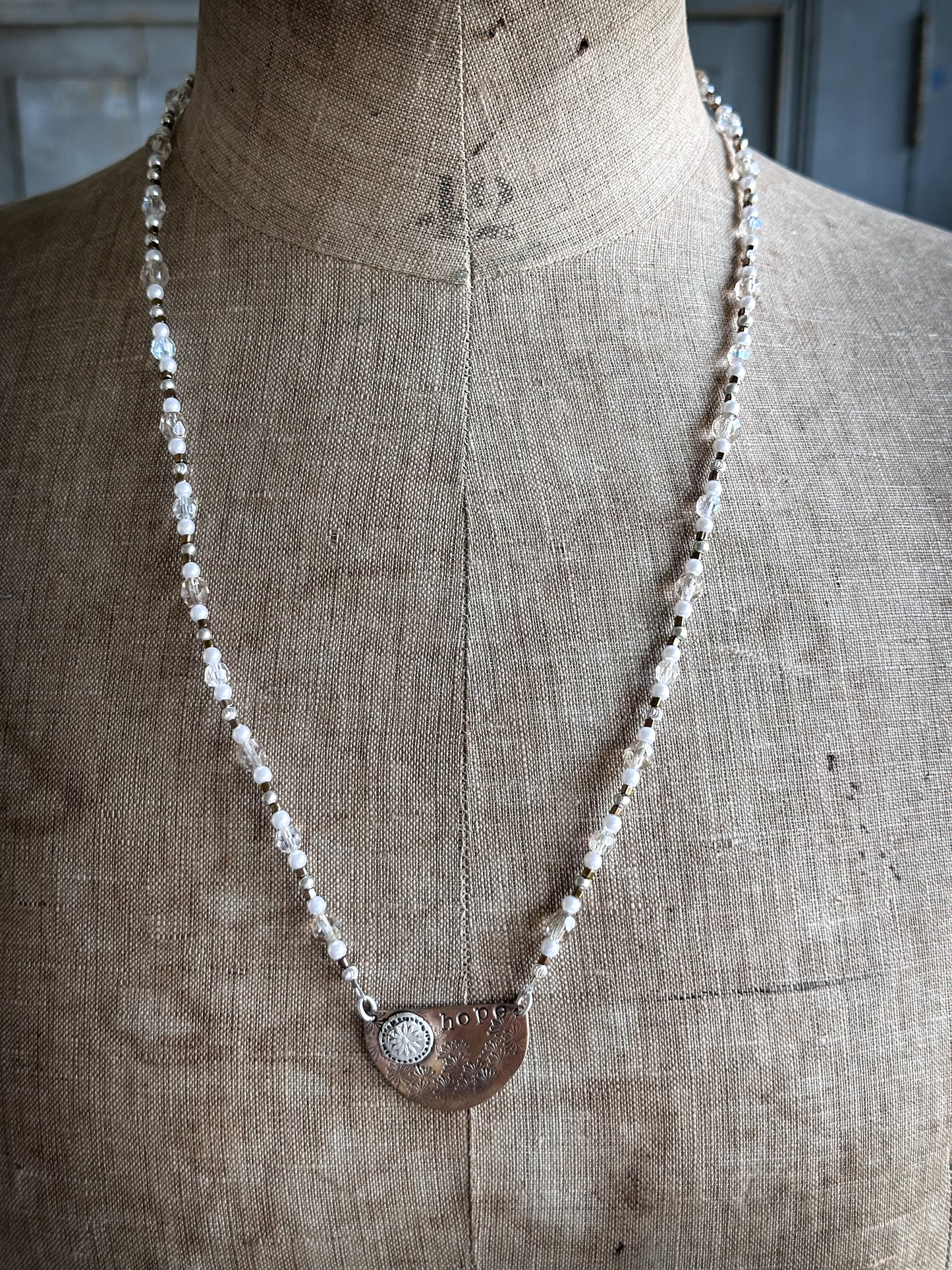 Meadow of Hope Necklace – Handmade Botanical Fine Silver & Copper Necklace