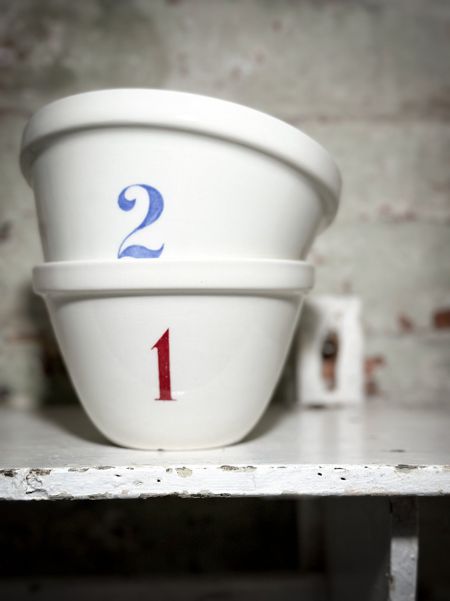 A Vintage Burleigh Pudding Bowl With Red Transfer Ware No.1