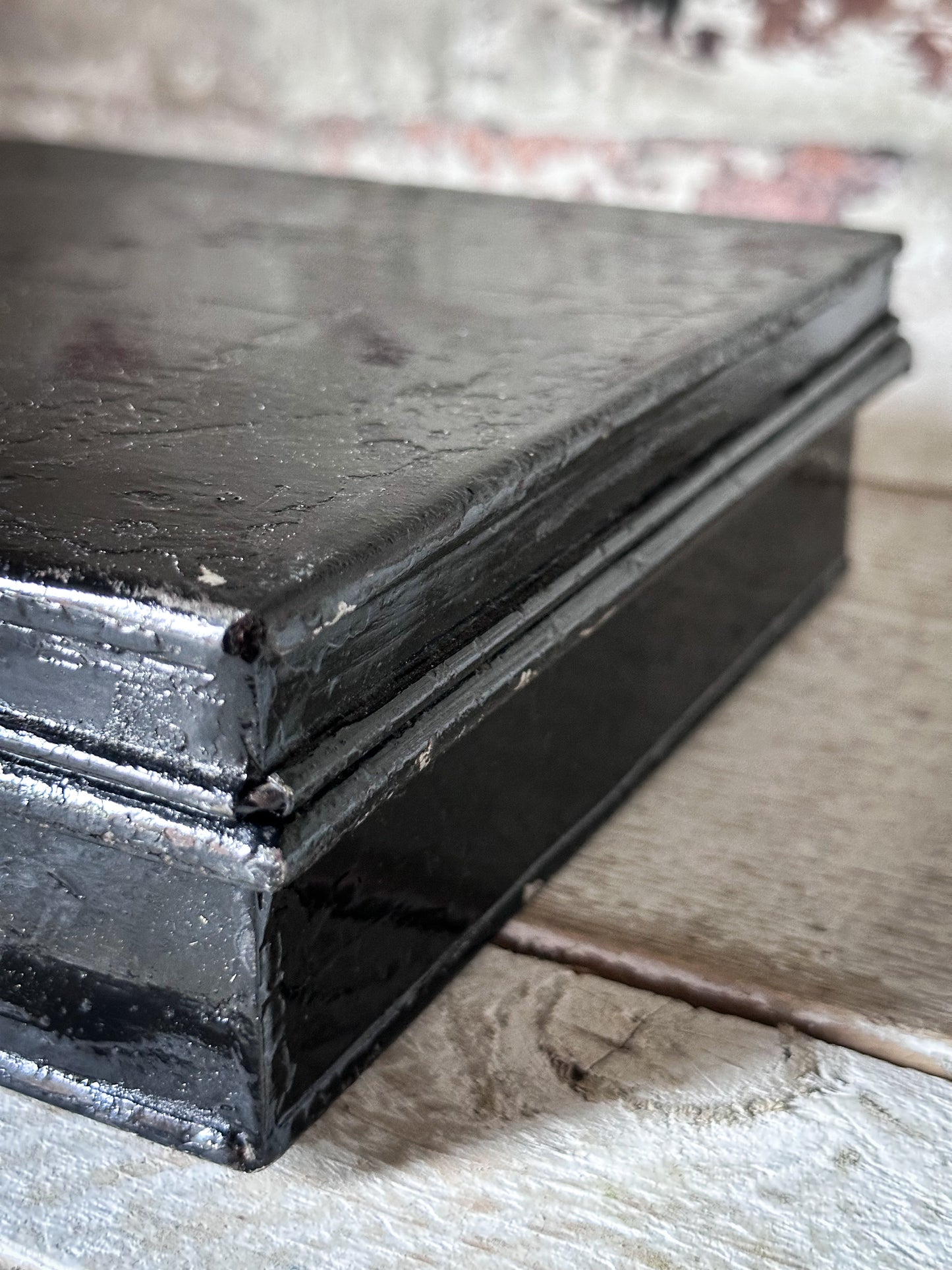 Antique Royal Arch Masonic Japanned Tin & Toleware Document Box – Dr J. Rusher, Chapter No. 280, Worcester