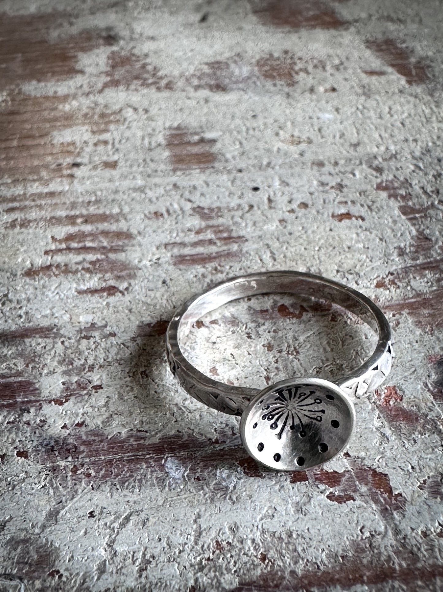 Moonflower Festival Ring Handmade Sterling Silver Wildflower Ring