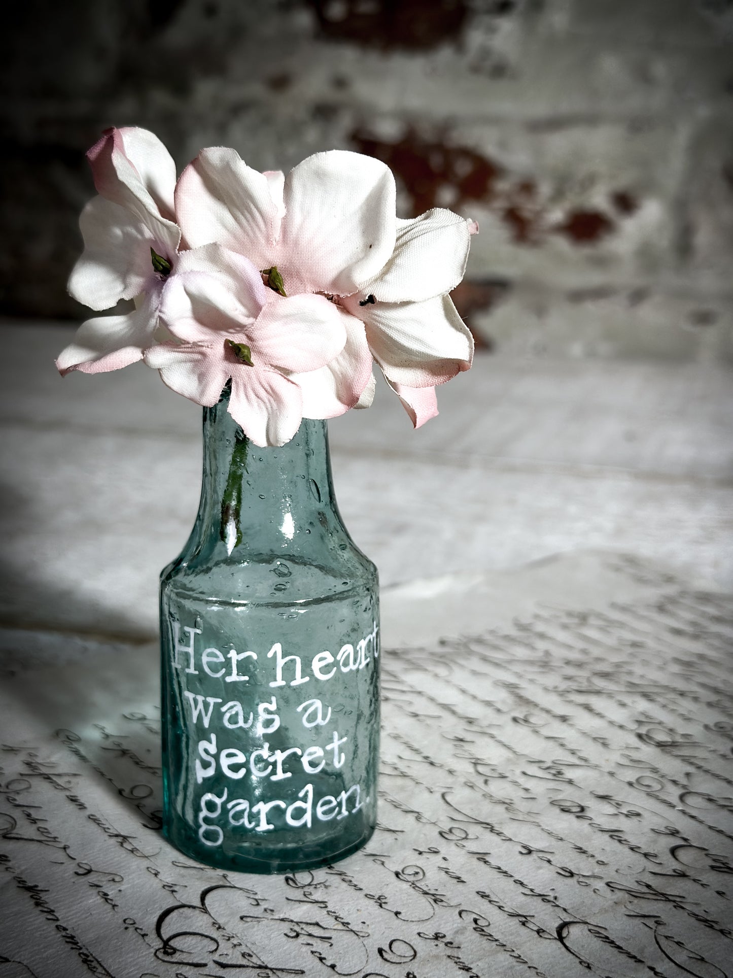 A Victorian Glass Ink Bottle Vase Gift for a Gardener