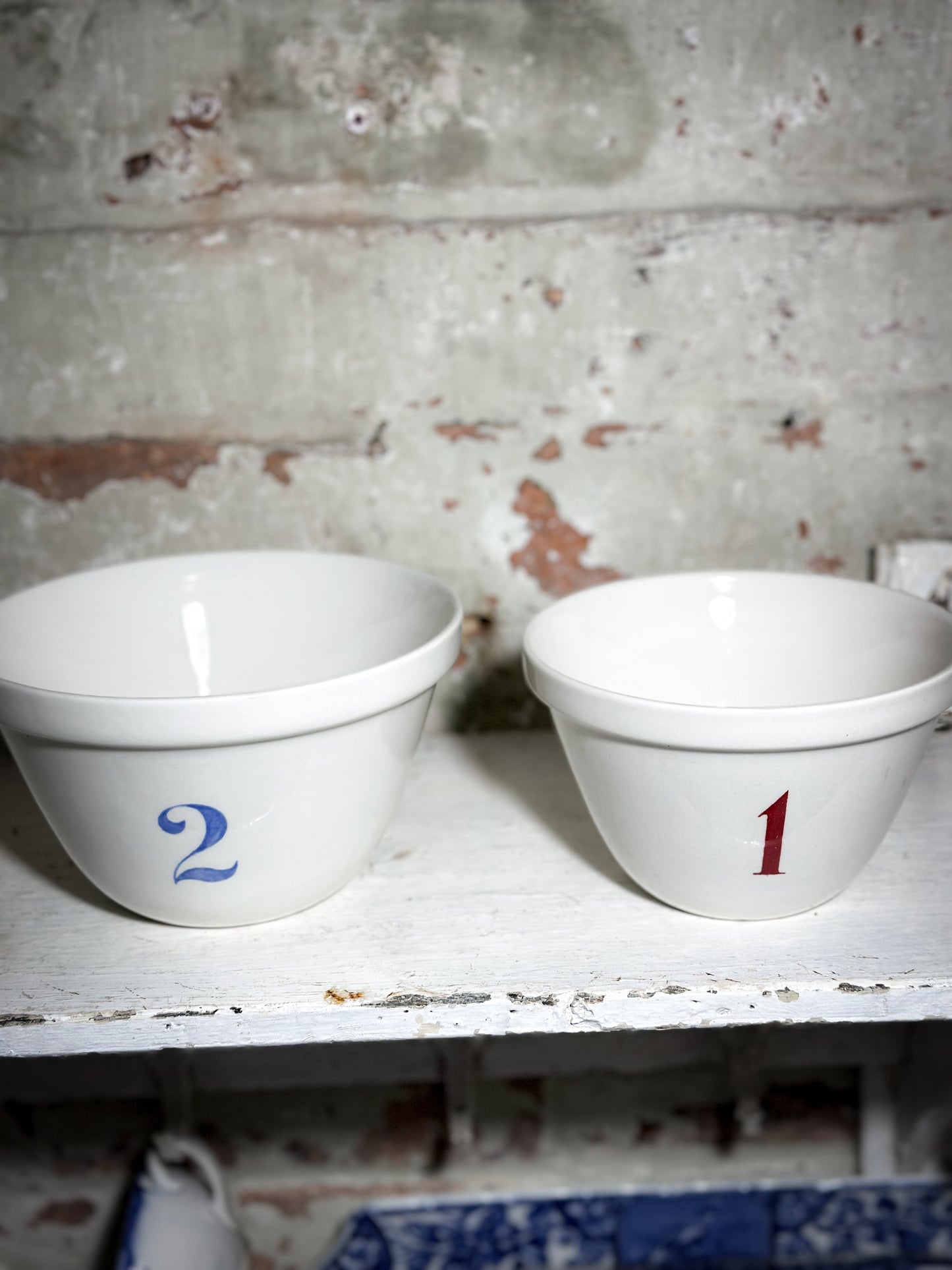 A Vintage Burleigh Pudding Bowl With Red Transfer Ware No.1