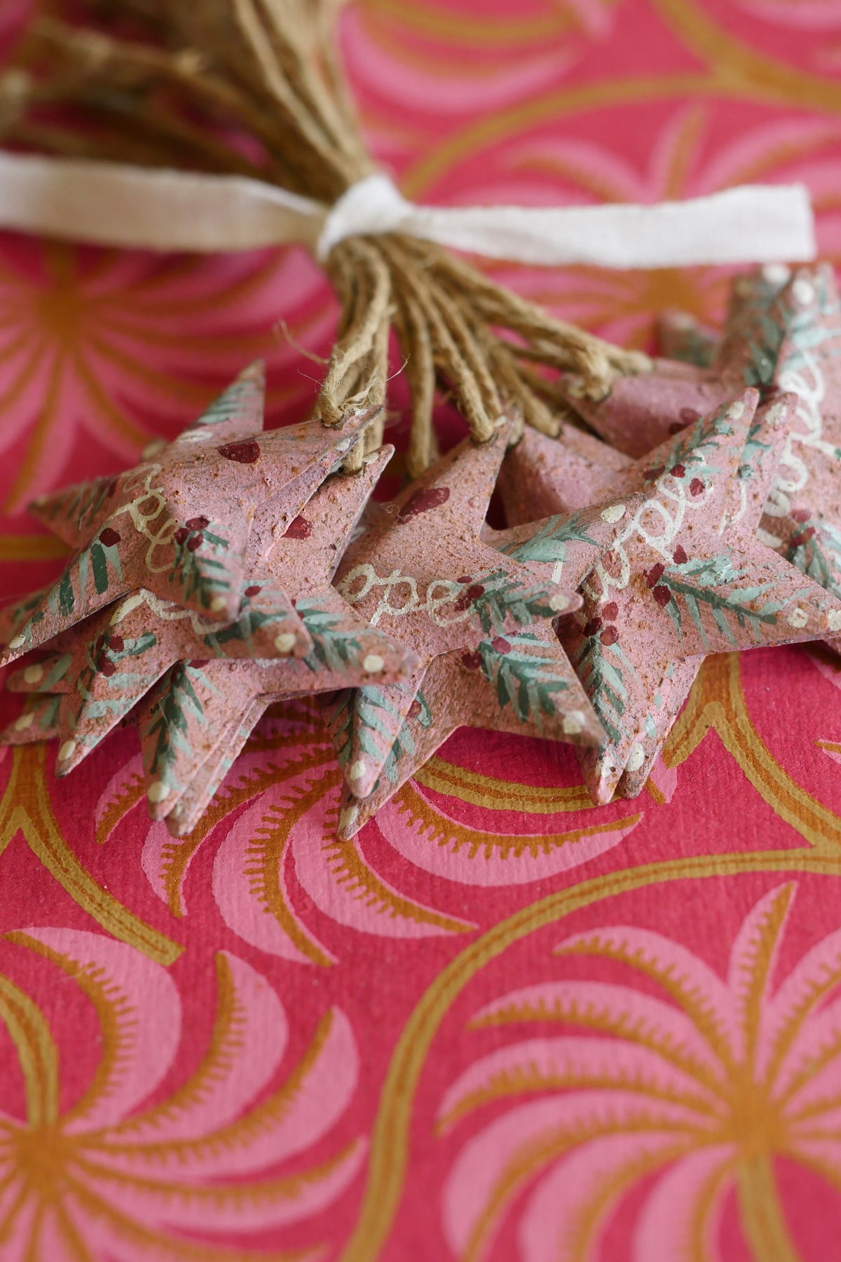 Hand Painted Folk Art Pressed Tin Barn Stars – Hope