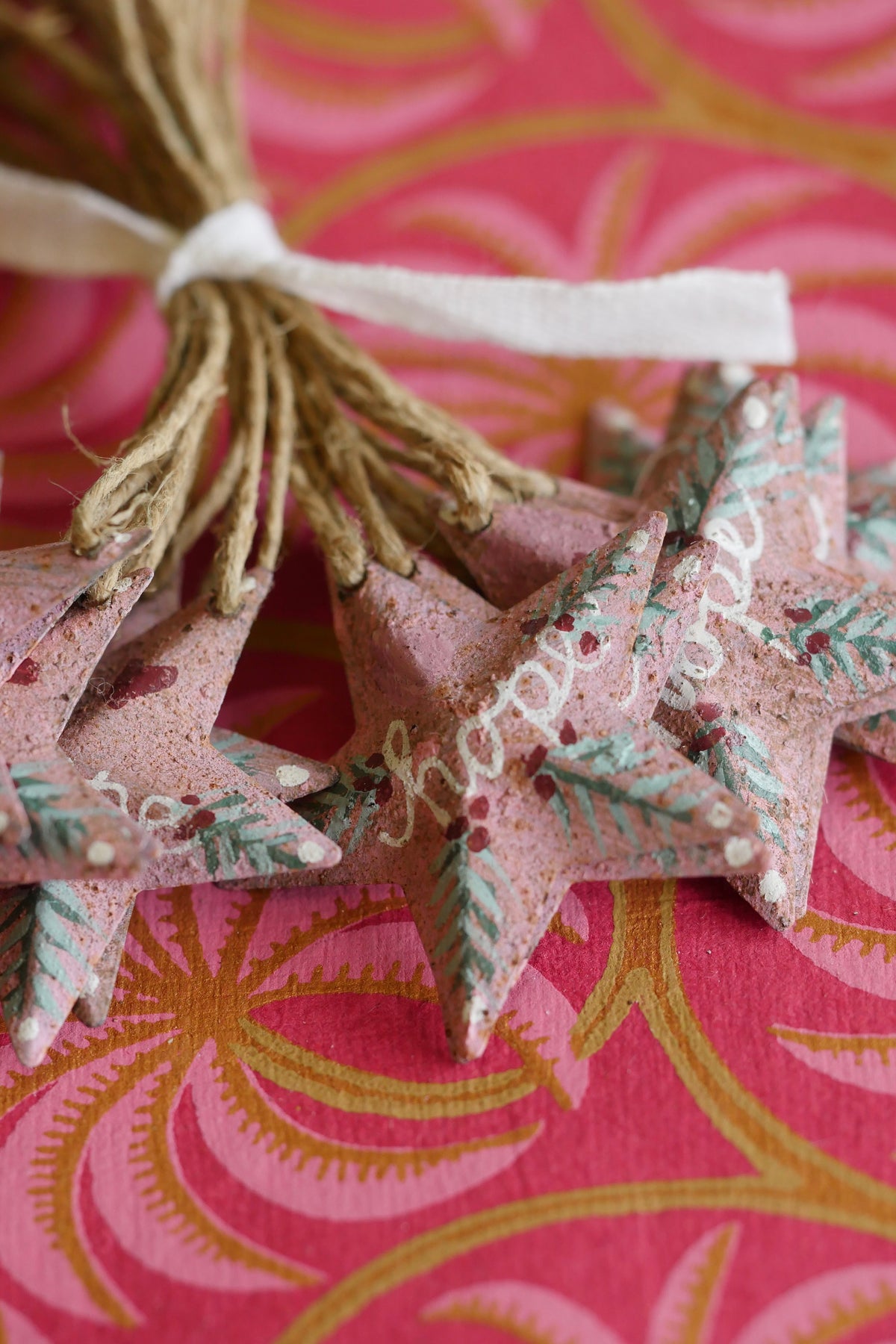 Hand Painted Folk Art Pressed Tin Barn Stars – Hope