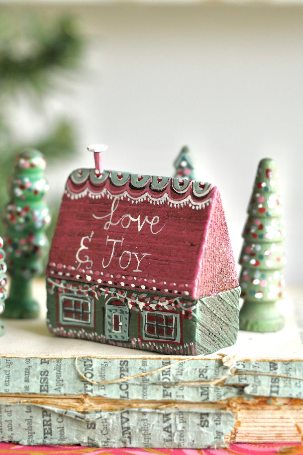 Reworked Vintage German Erzgebirge Christmas Houses – Love & Joy