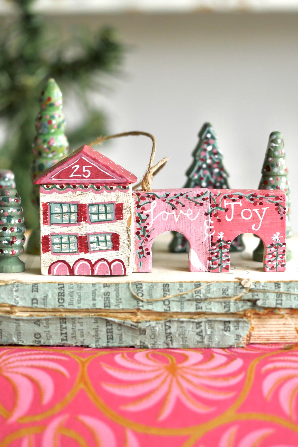 Reworked Vintage German Erzgebirge Christmas Houses – Love & Joy