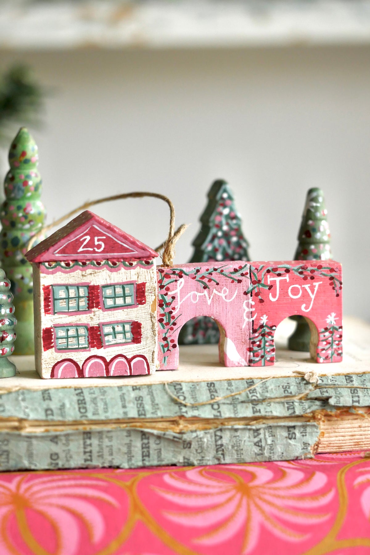 Reworked Vintage German Erzgebirge Christmas Houses – Love & Joy