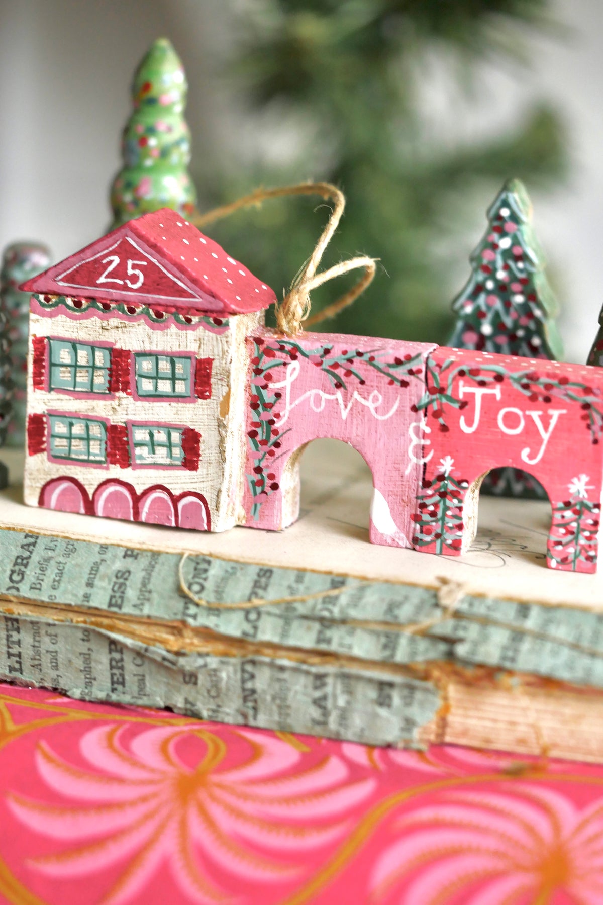 Reworked Vintage German Erzgebirge Christmas Houses – Love & Joy