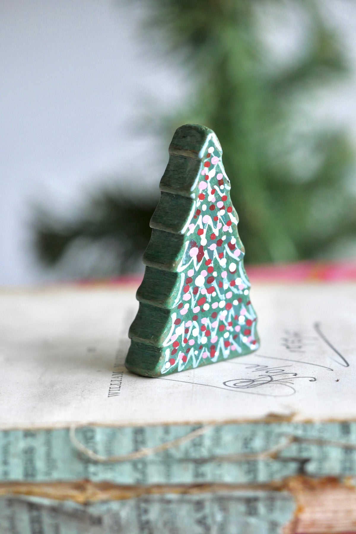 Reworked Vintage German Erzgebirge Wooden Tree